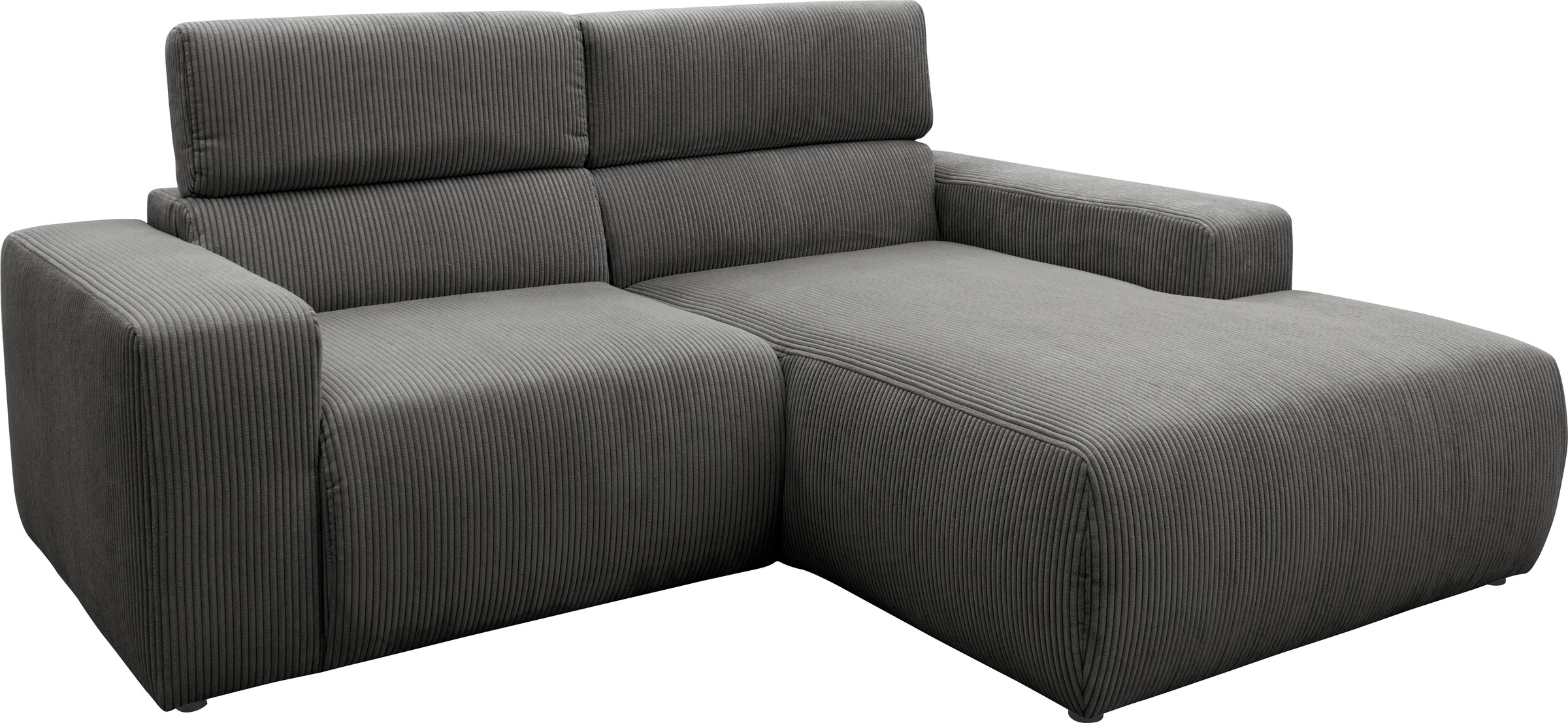DOMO collection Ecksofa »Brandon Sitzbelastung 140 kg, kleine Ausführung B/T/H: 214/100/80 cm«, Mit Kopfteilverstellung, auch in Leder und Cord, L-Form
