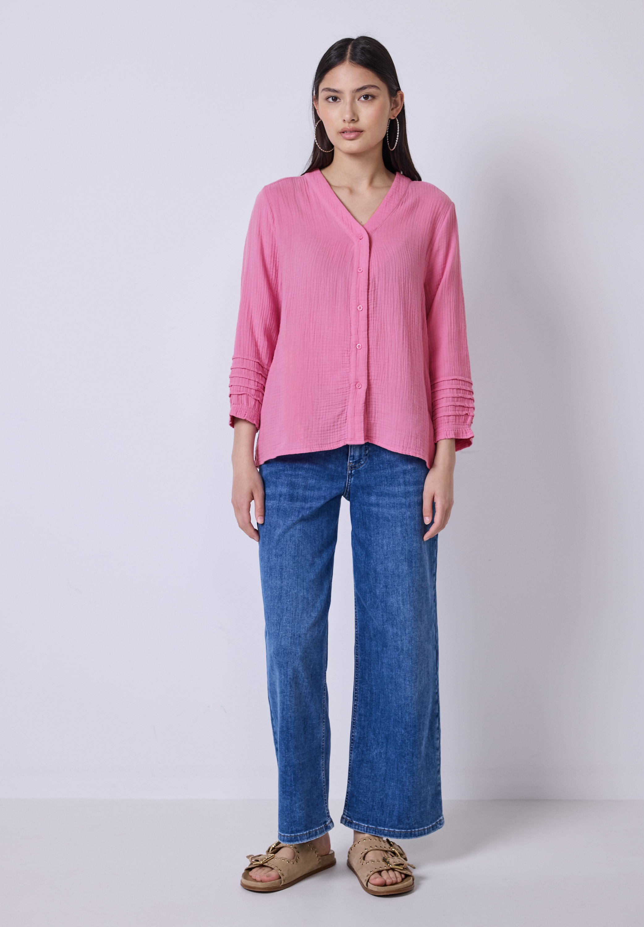 STREET ONE STUDIO Shirtbluse, mit 3/4 Ärmeln