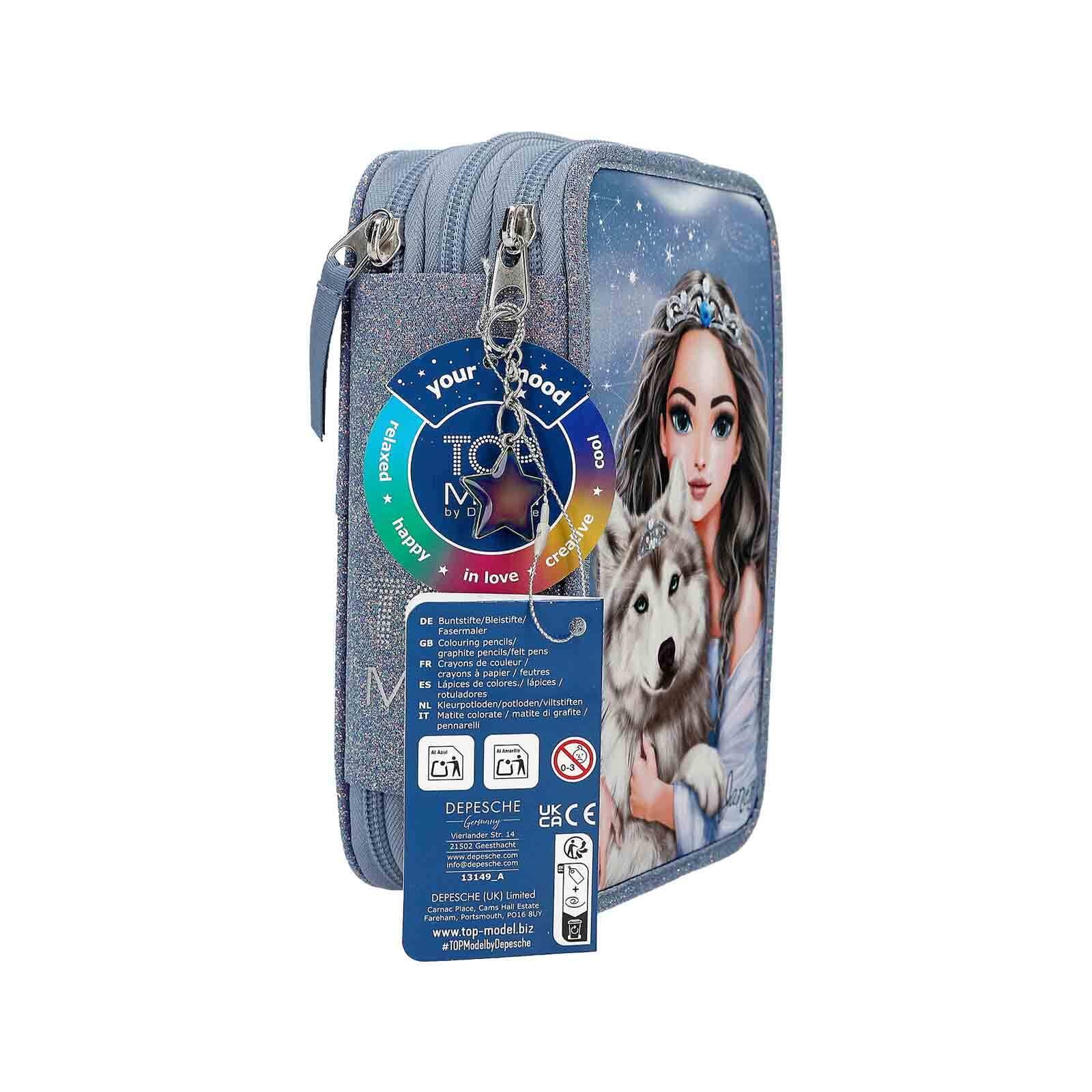 Depesche Buntstift »3-Fach Federtasche WOLF TOPModel 7 x 13 x 20 cm bunt«