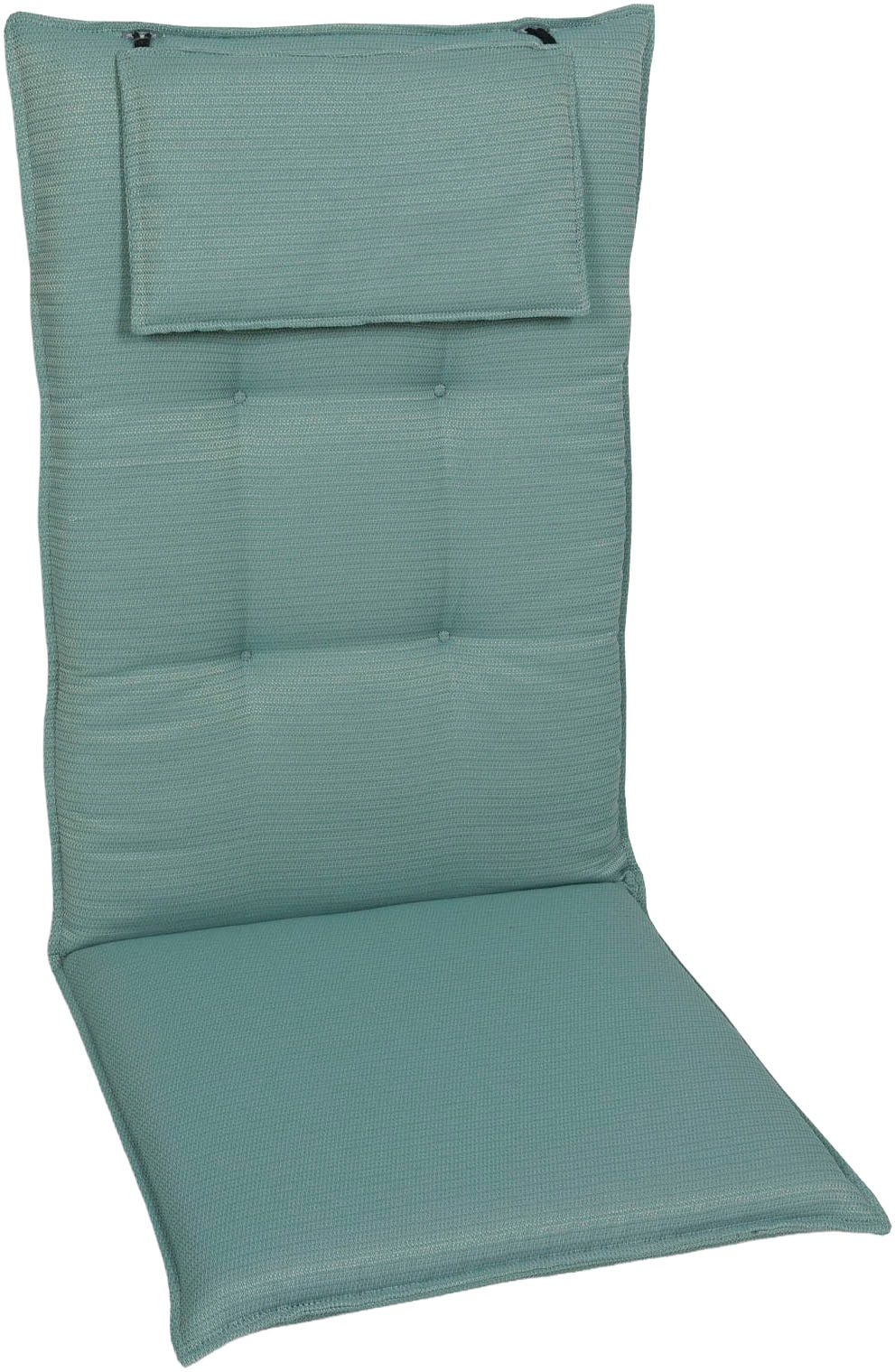 KONIFERA Hochlehnerauflage Struktur uni hellgrün - Maße BxLxH ca.: 50 cm x 120 cm x 7 cm