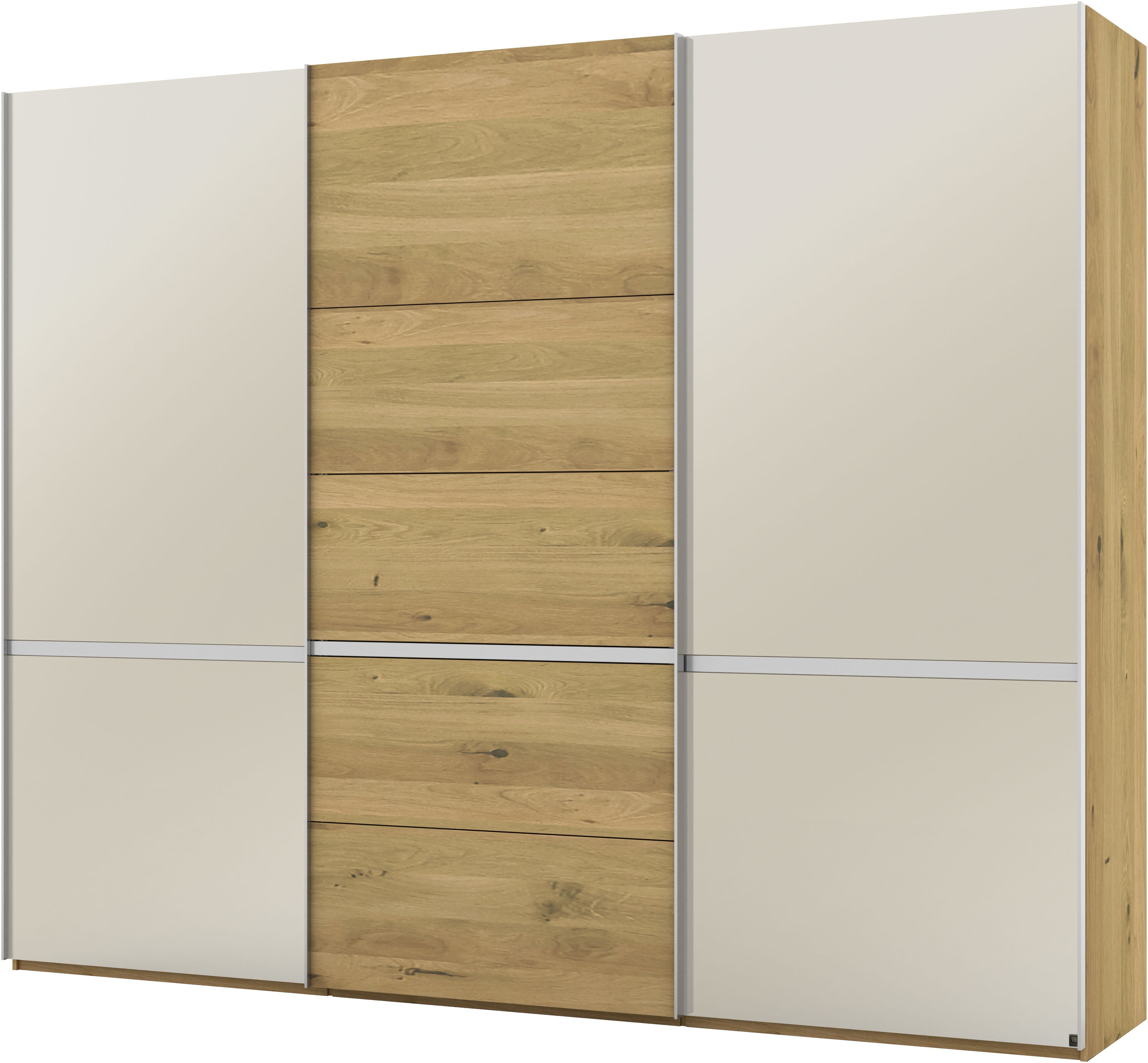 Thumbnail - Musterring Schwebetürenschrank "Savona, Kleiderschrank, Schrank, Garderobe, mit Schiebetüren" Teilmassiv Bianco-Eiche, m...