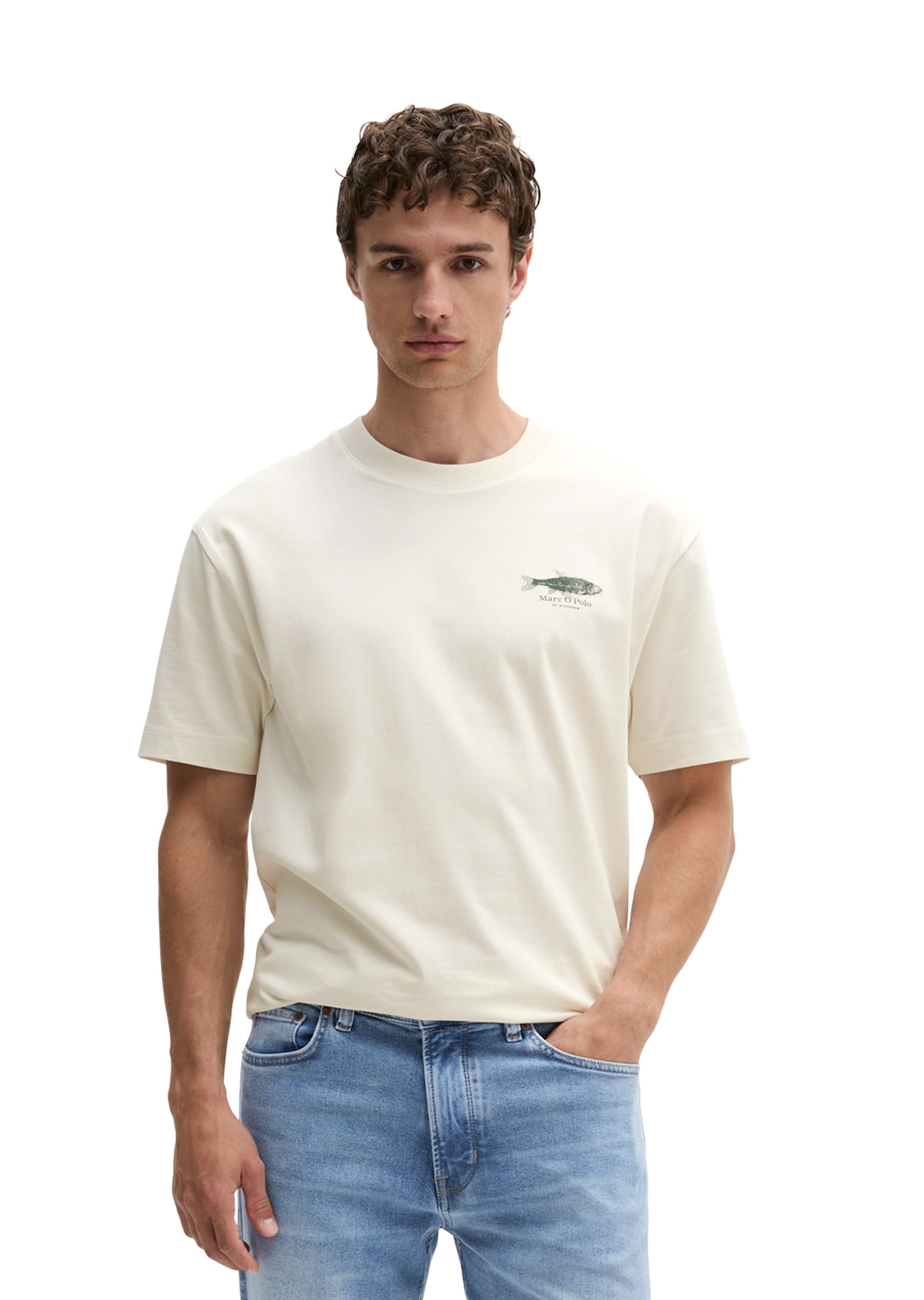 Marc OPolo T-Shirt "mit Seafood-Rückenprint"