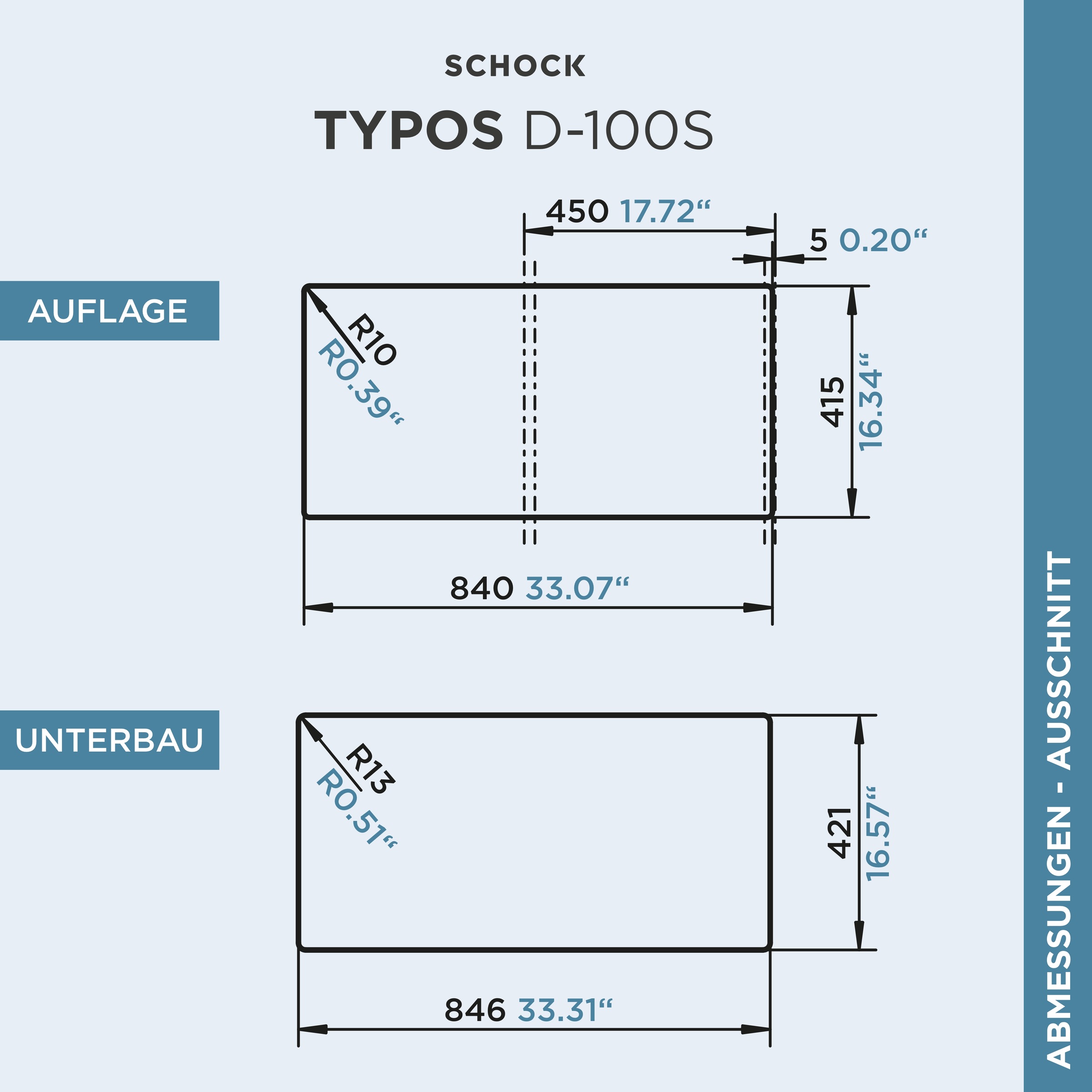 Schock Granitspüle »Typos D-100 S«, mit Ablauf und Abtropffläche, links und rechts einbaubar