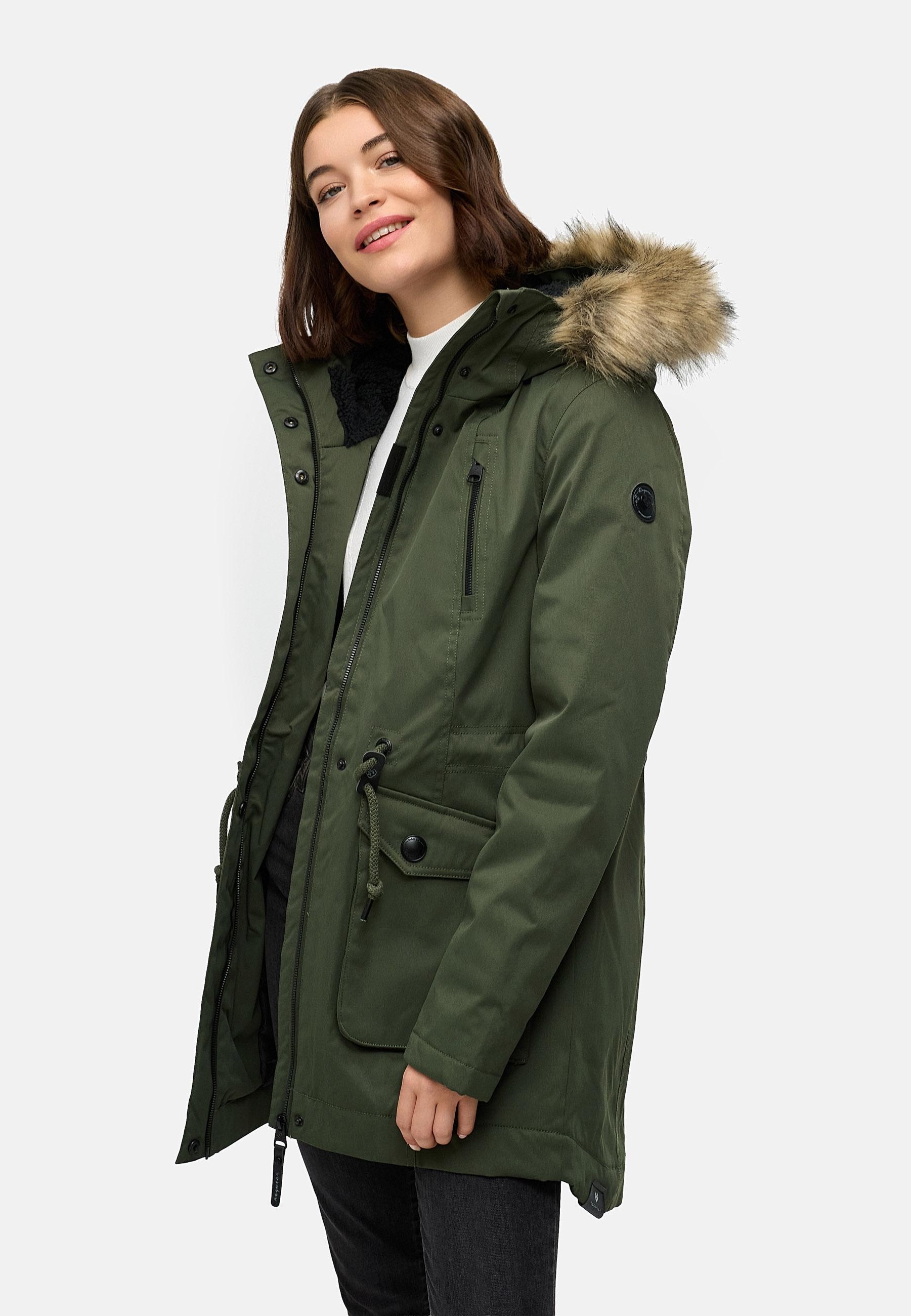 Ragwear Kurzmantel »Ellsa B YOUMODO«, Warmer Damen Winterparka