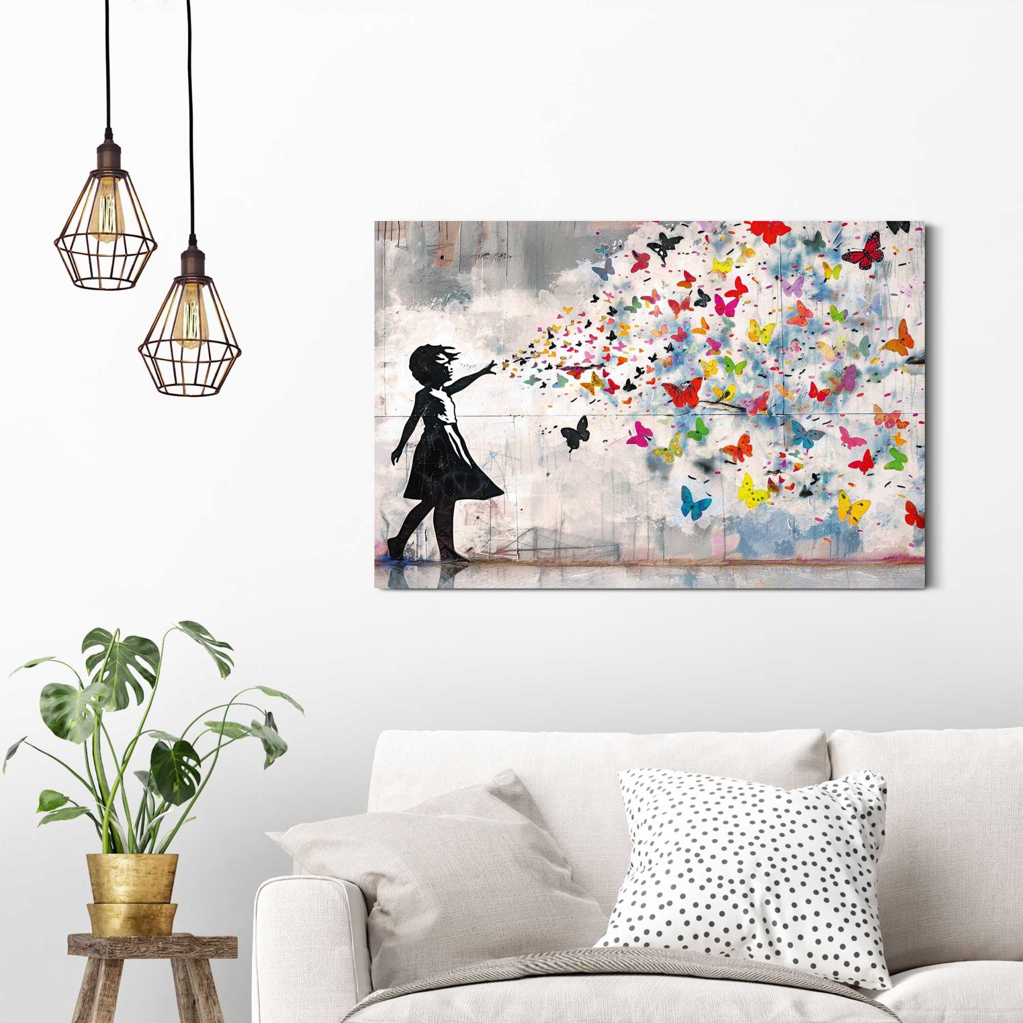 Reinders! Deco-Panel »Streetart-Schmetterlinge«, Teenager Zimmer - Mehrfarbig - MDF - Street Art - 90x60 cm