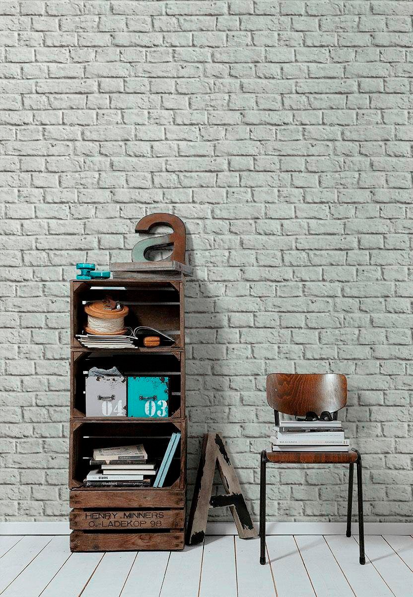 living walls Vliestapete »Metropolitan Stories Anke & Daan Amsterdam«, Steinoptik-gemustert-Motiv, Landhaus Tapete Stein Tapeten Wohnzimmer Schlafzimmer Küche Flur Optik