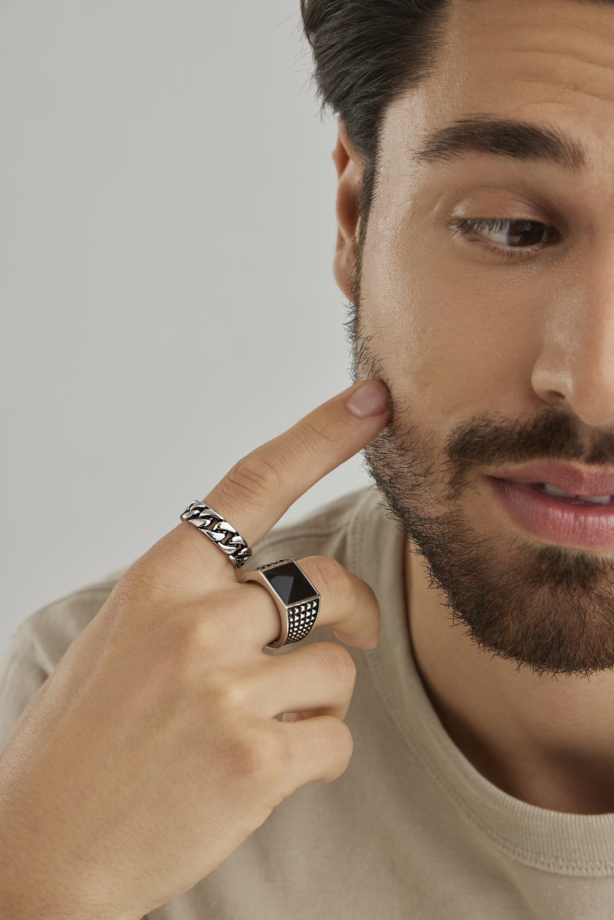 | Black Silber Sterling Fingerring rhodiniert« »925/- Friday BAUR CAÏ