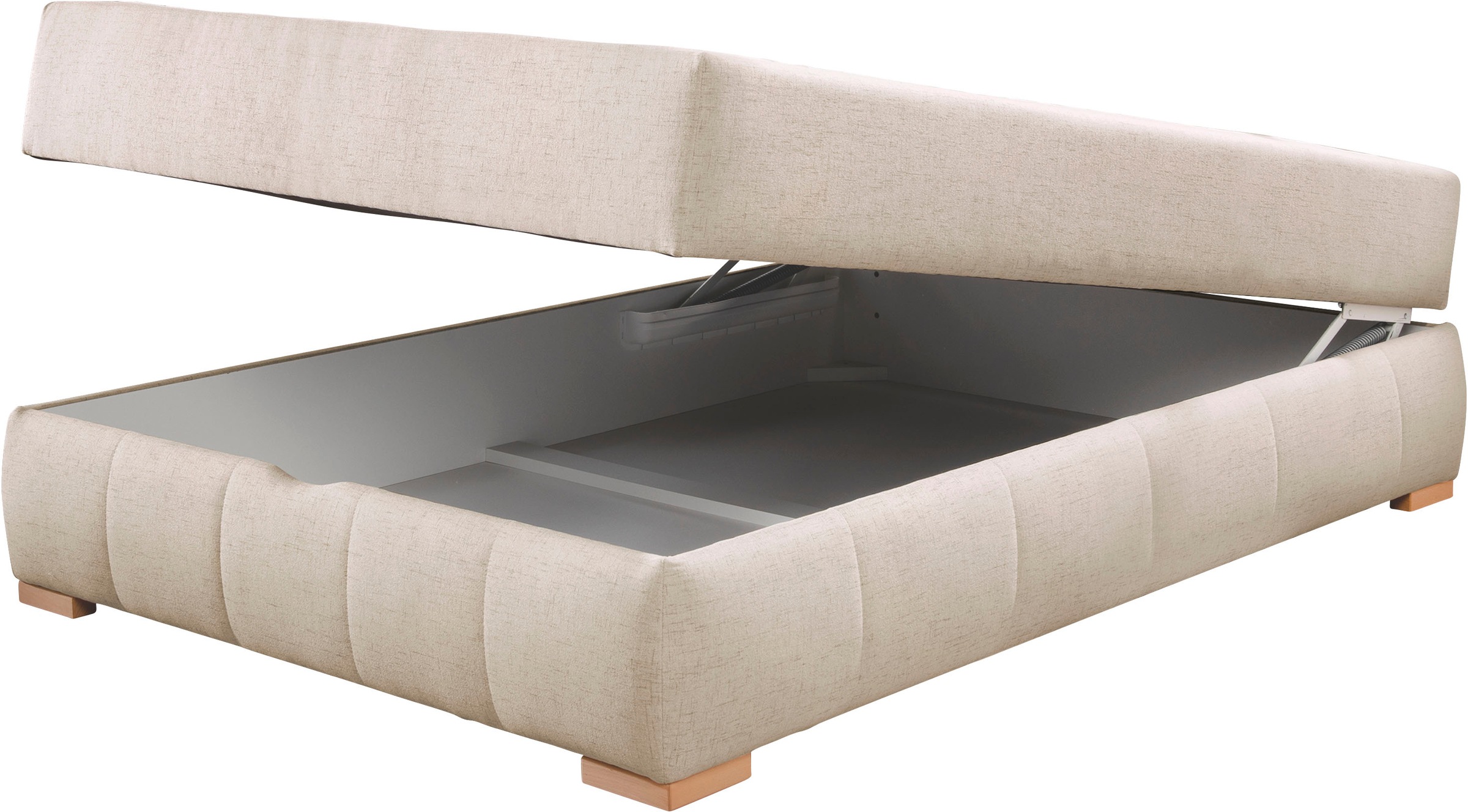 Guido Maria Kretschmer Home&Living Boxbett »Wehma«, ohne Kopfteil, inklusive Topper und Bettkasten