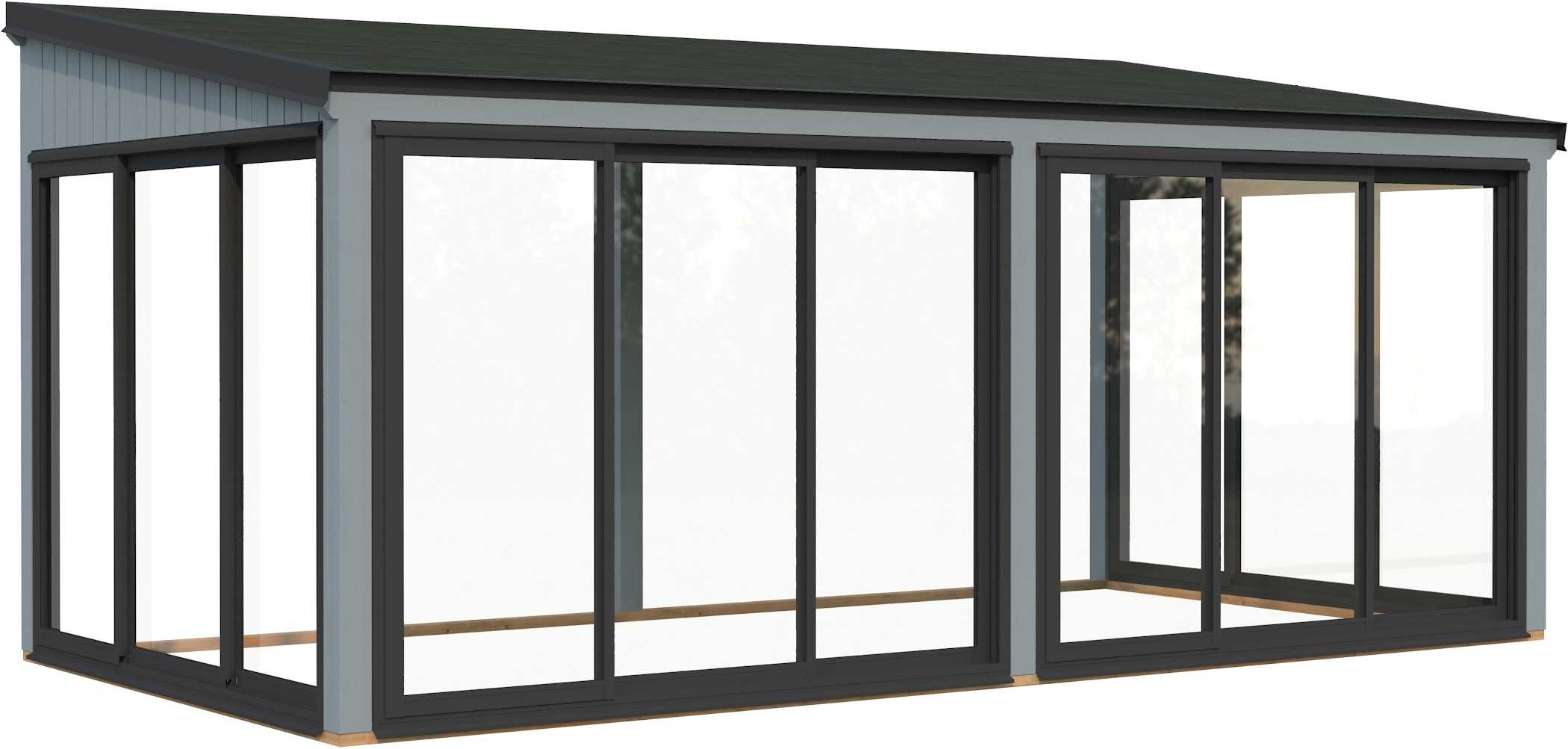 Palmako Holzpavillon "Lumi 16,2 m² Slide Plus" BxTxH: 592x302x273 cm