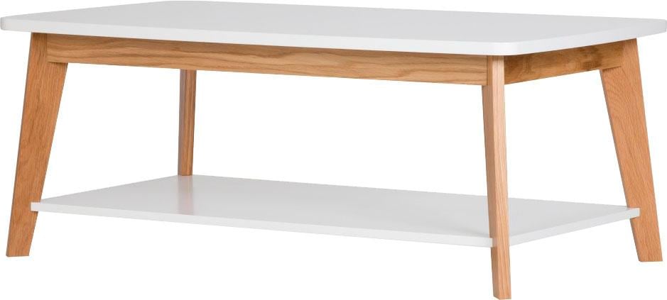 Woodman Couchtisch »Tariko«, Breite 115 cm, Gestell aus massiver Eiche, mit 1 Ablageboden