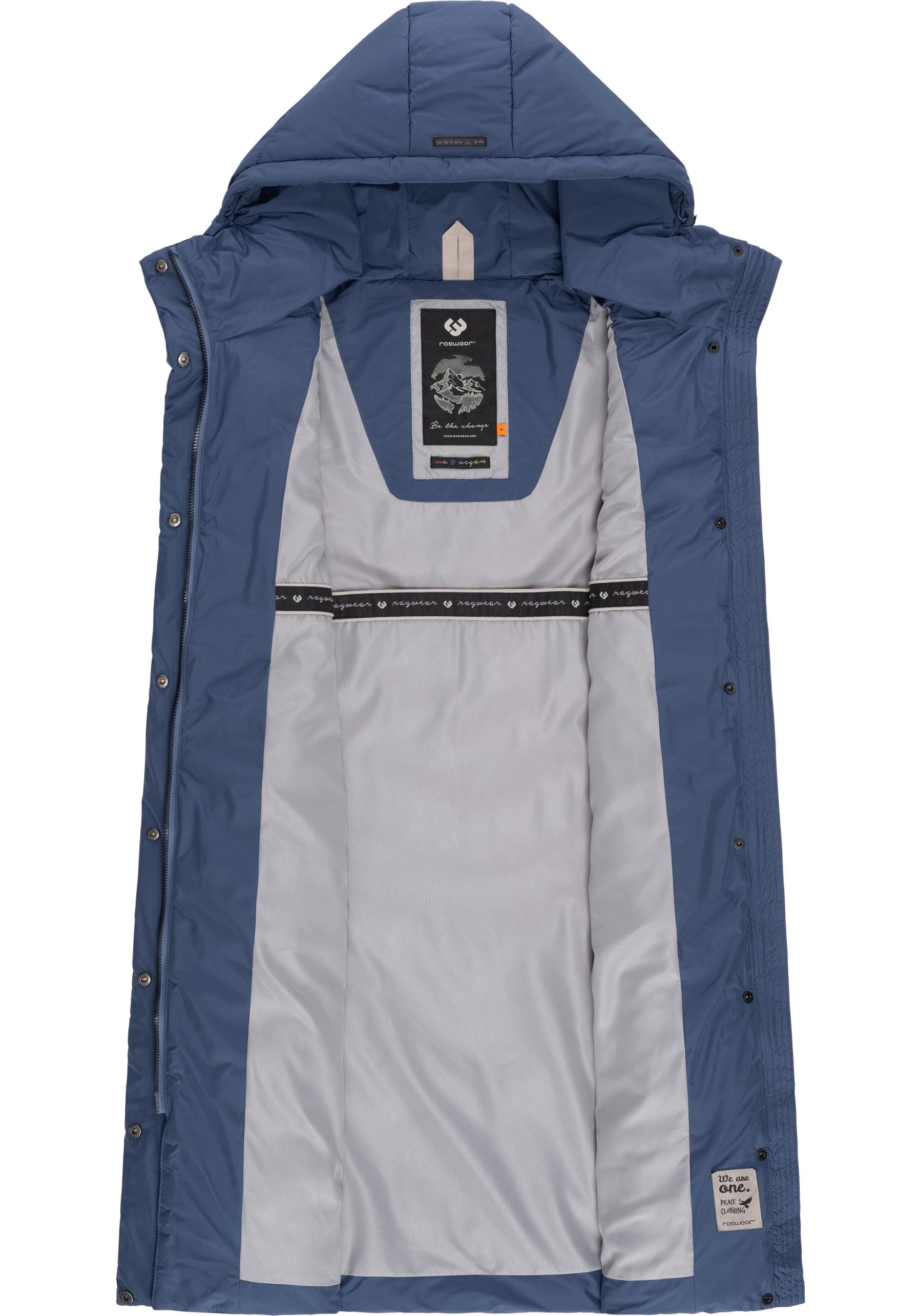 Ragwear Steppweste »Suminka Vest«, Stylische, lange Damen Winterweste