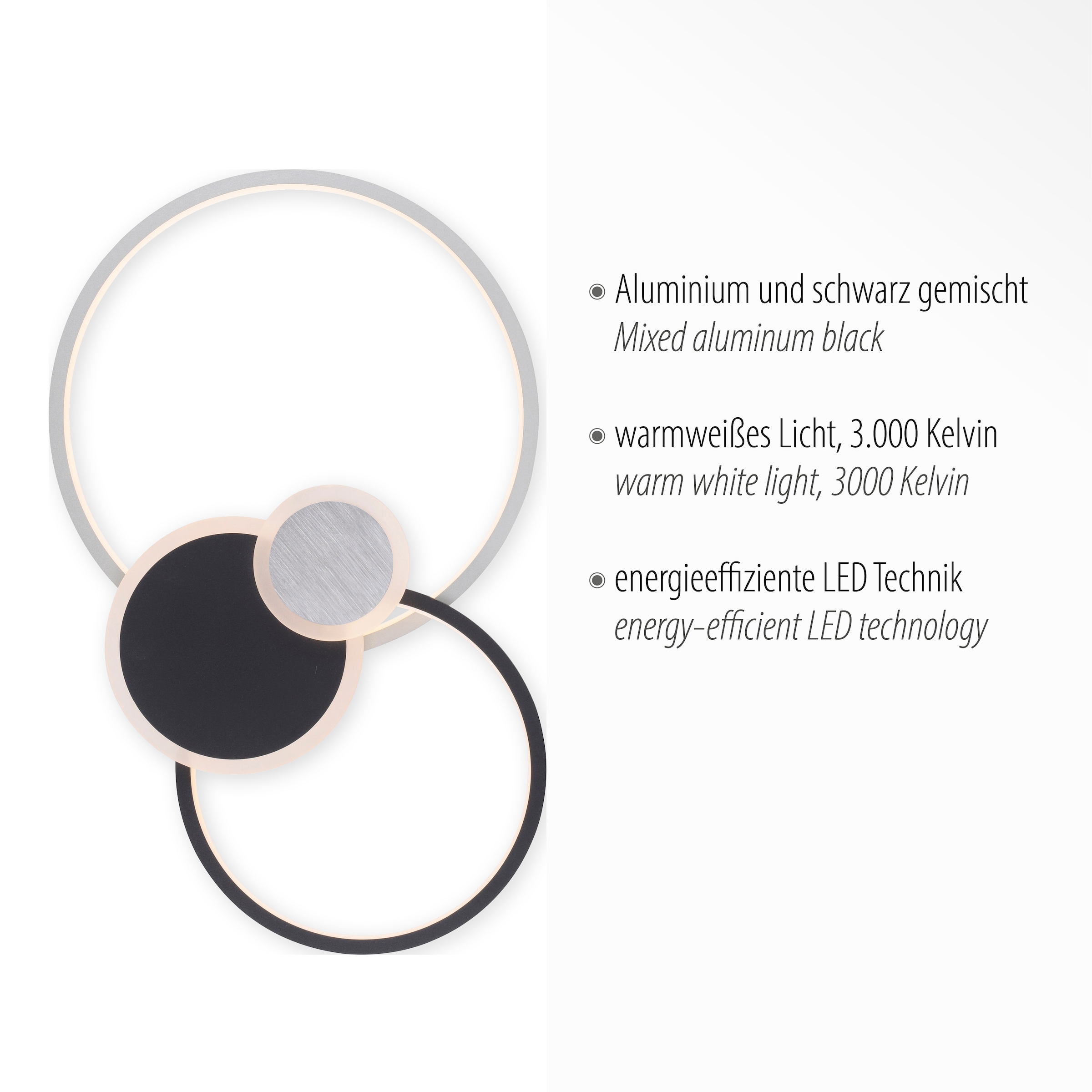 JUST LIGHT Deckenleuchte »PAPILON«, 1 flammig, Leuchtmittel LED-Board | LED fest integriert, LED