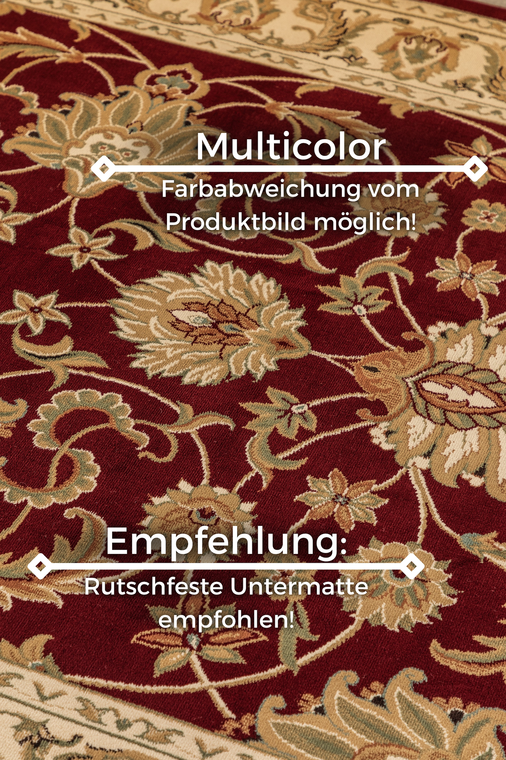 NOURISTAN Teppich »Harirud«, rechteckig, 8 mm Höhe, Orient Optik, strapazierfähig, pflegeleicht, robust