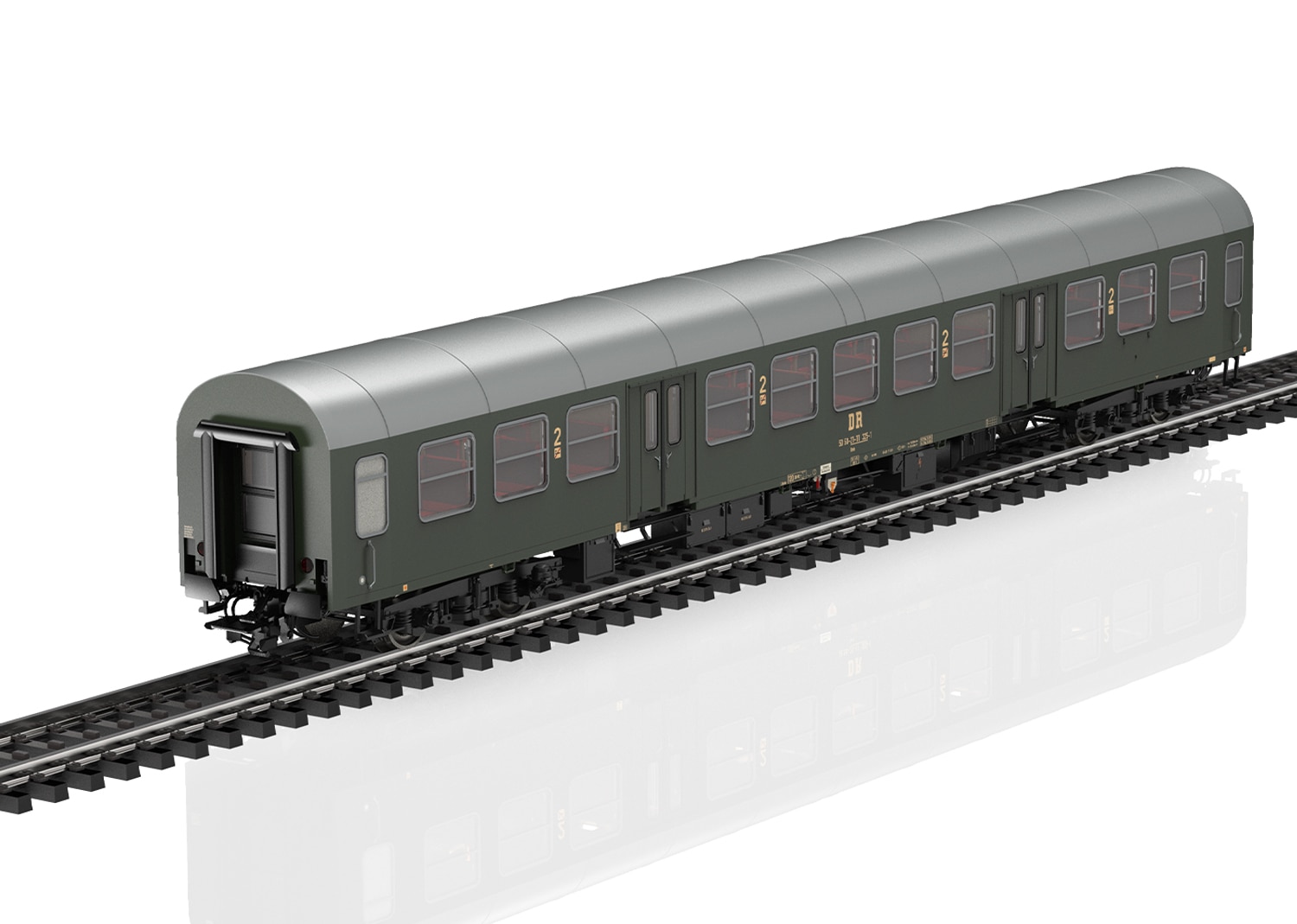 MÄRKLIN Kinder Personenwagen "Personenwagen-Set Halberstädter Mitteleinstiegswagen - 42580"grün, Kunststoff, Metall, Modelleisenbahn-Fahrzeuge, mit