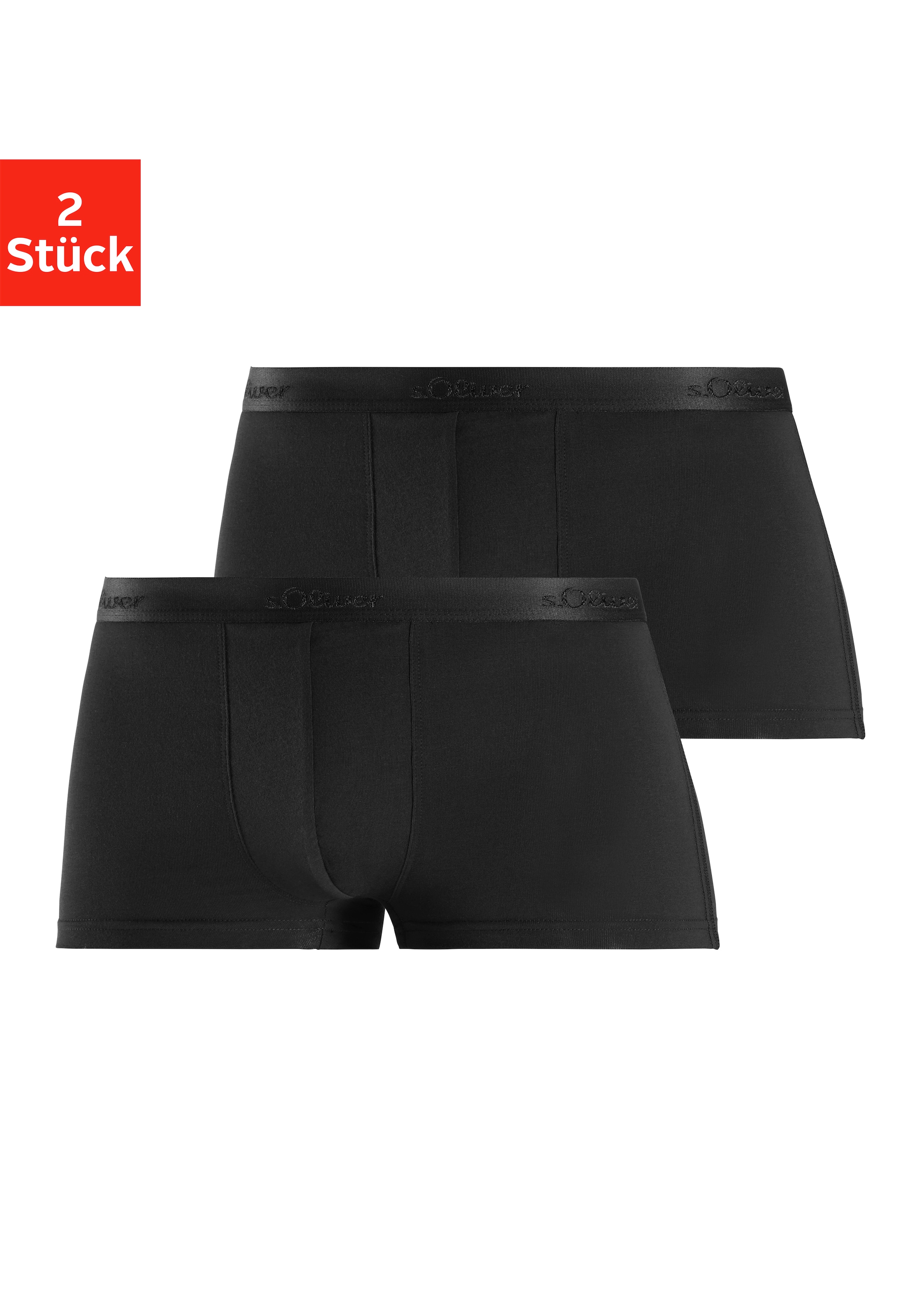s.Oliver Hipster Packung, 2 Stk. tlg., knapp sitzende Boxershorts aus weich günstig online kaufen