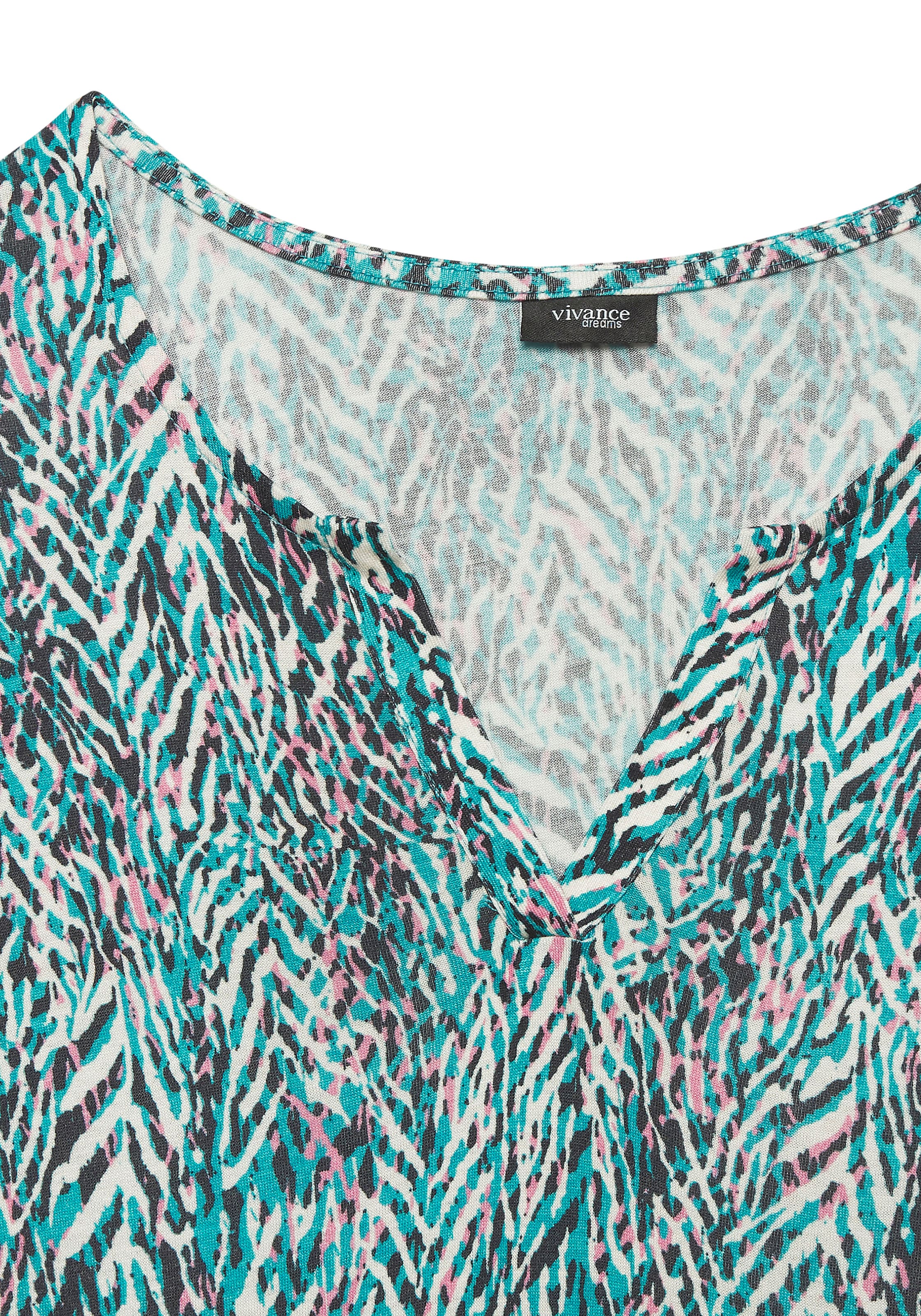 Vivance Maxikleid, mit Alloverdruck, langes Sommerkleid aus Jersey, casual