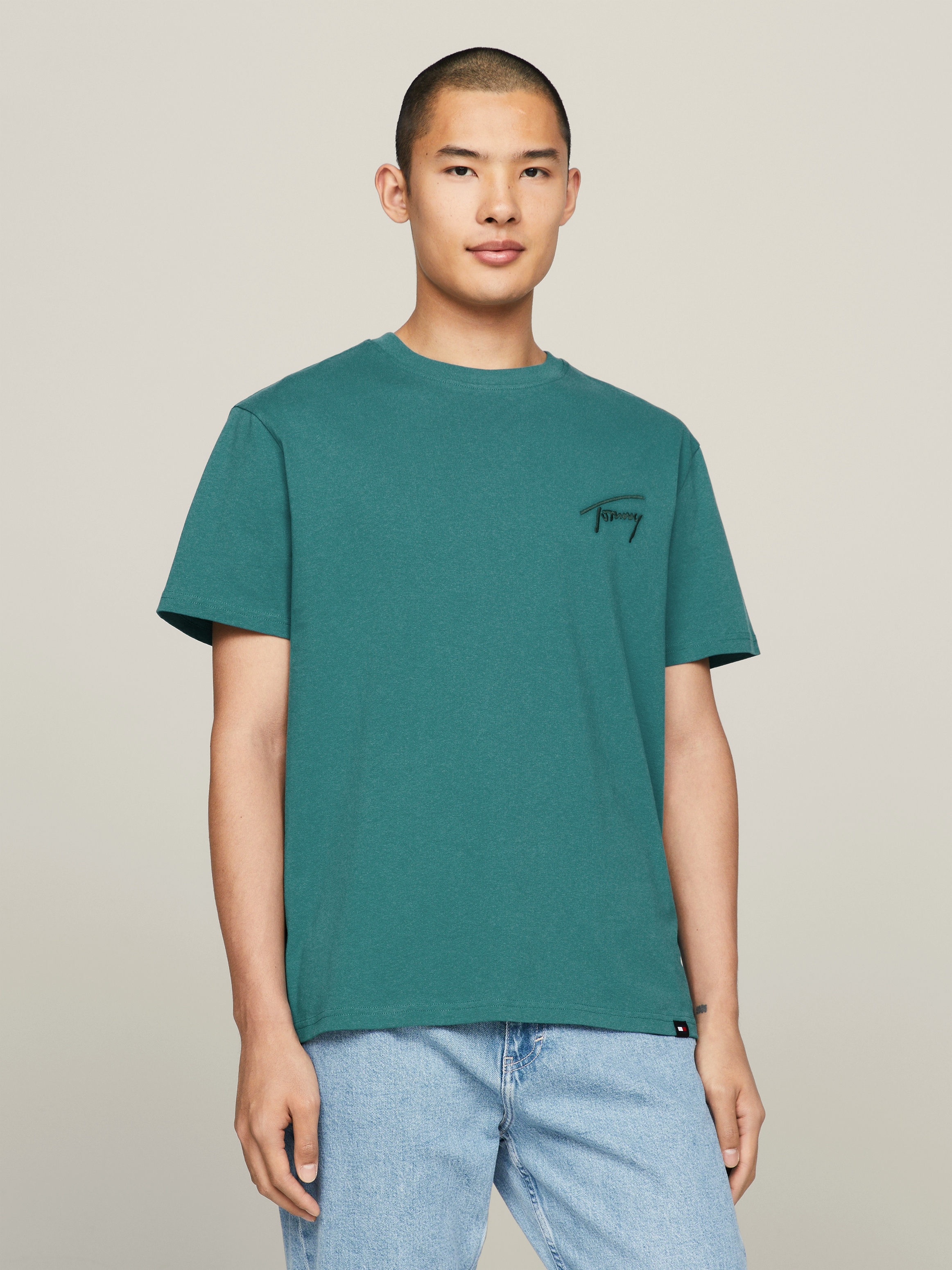 Tommy Jeans T-Shirt "TJM REG SIGNATURE TEE EXT", mit aufgesticktem Signatur günstig online kaufen