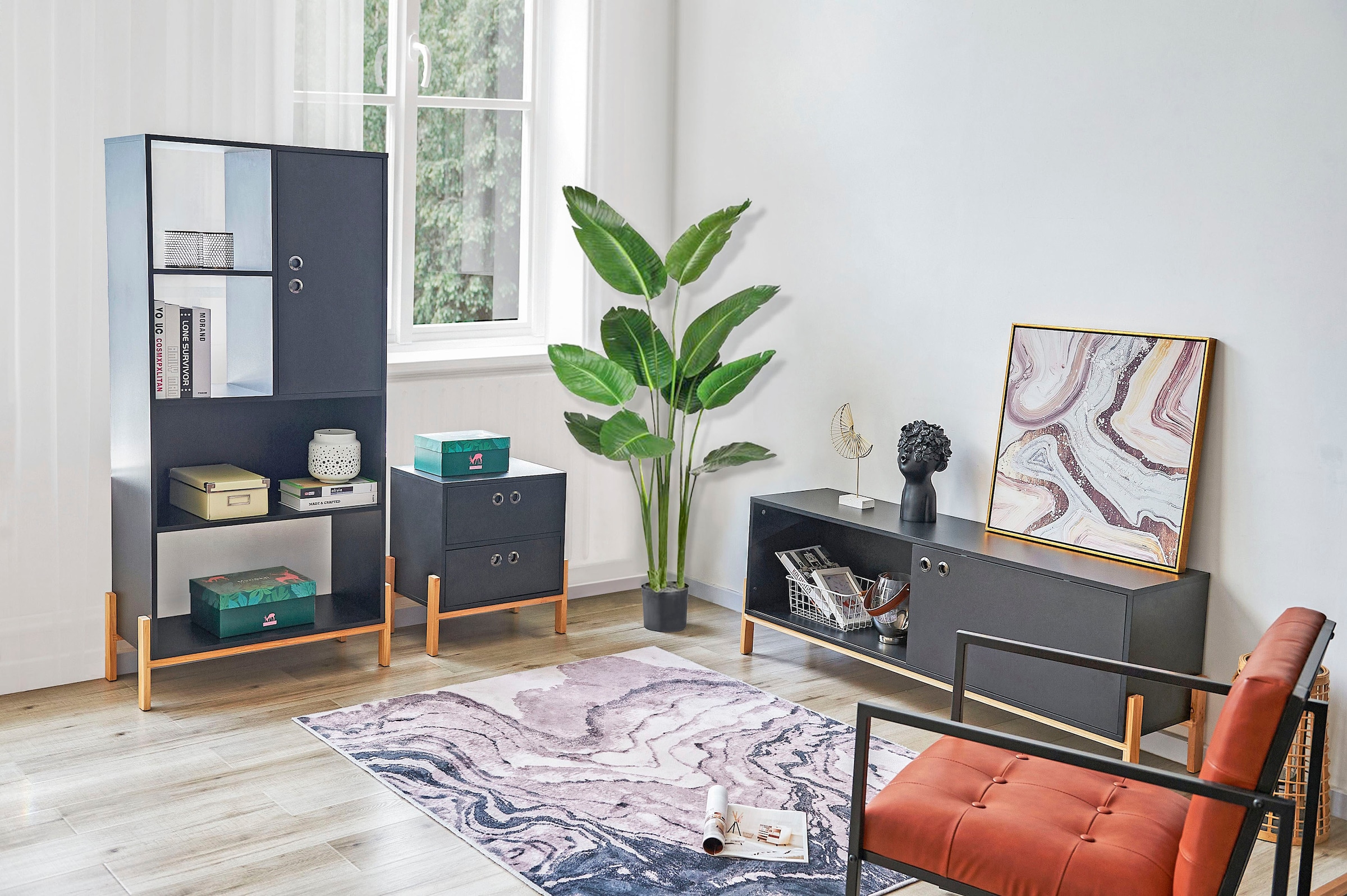 INOSIGN Lowboard »Melia«, Kommode mit Kabeldurchführungen