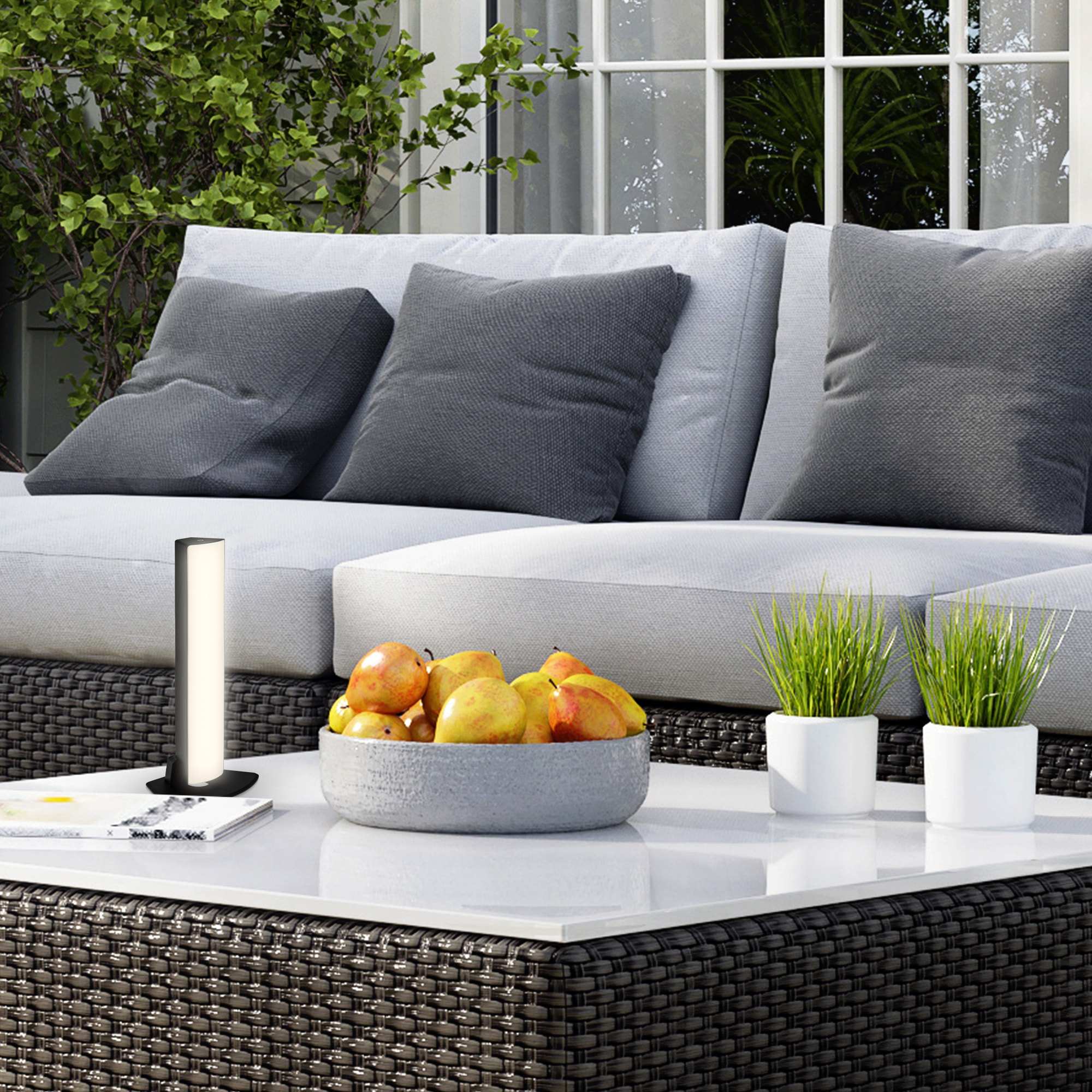 Briloner Leuchten Wandleuchte »ZADAR« LED-Modul 1 Stk. Warmweiß 14,5 x 30 cm, Indoor/Outdoor, Balkon, Wohnzimmer, Schlafzimmer