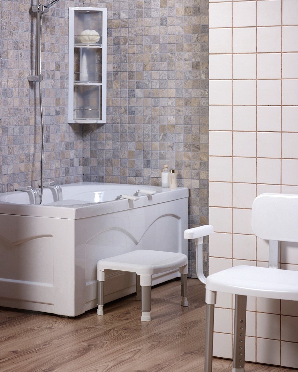 Bischof Bad-Stufe »Dusch- und Badewannentritt«, Einstiegshilfe, höhenverstellbar von 24 – 29 cm