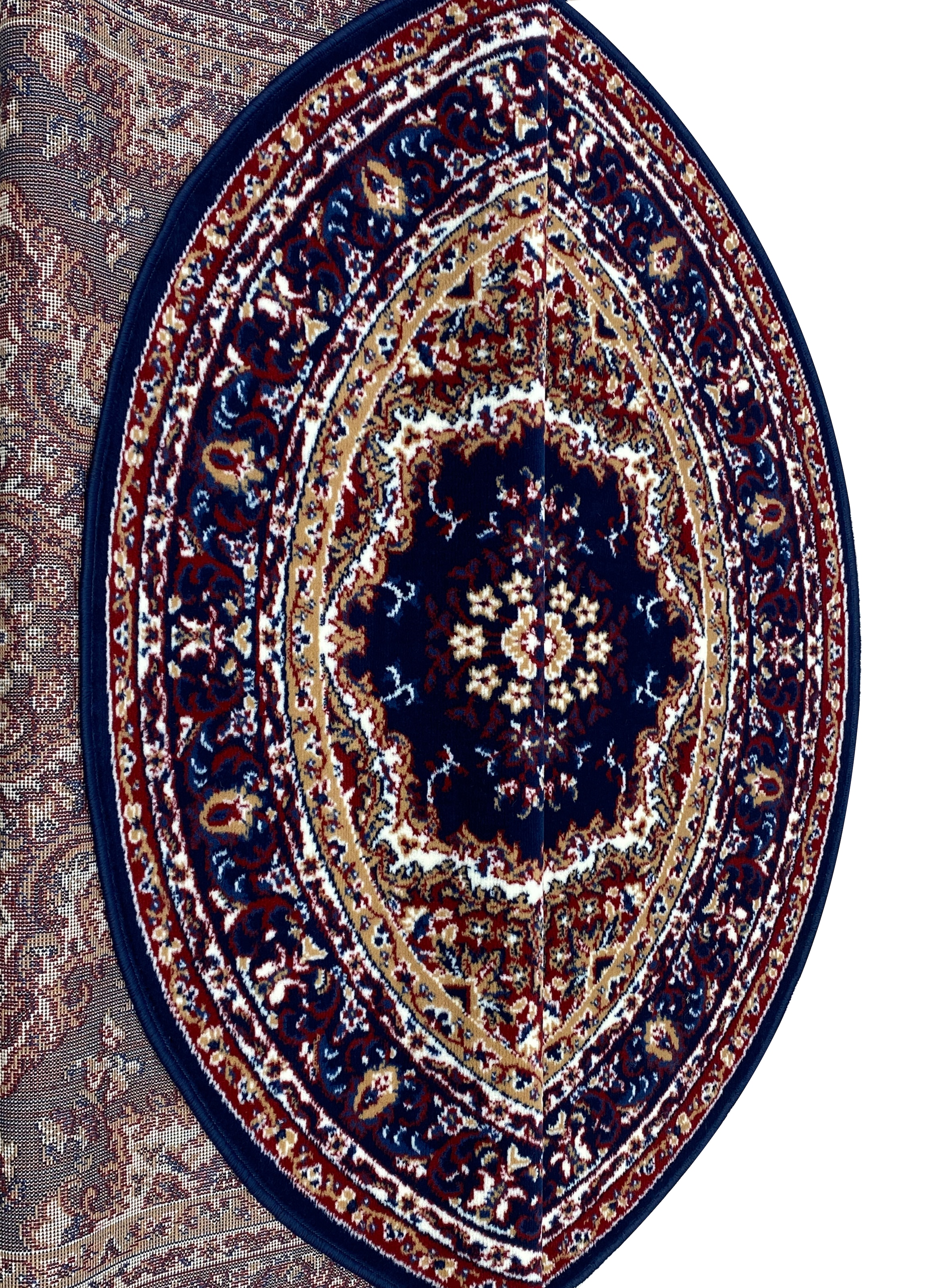my home Teppich »Oriental, Made in Belgium«, oval, 7 mm Höhe, Orient-Optik, mit Bordüre, Kurzflor, pflegeleicht, elegant