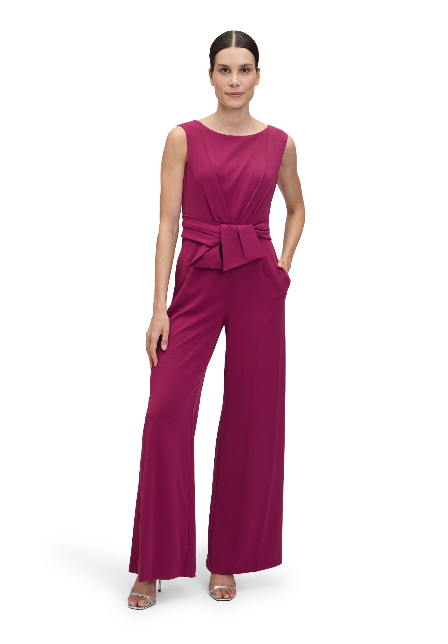 VERA MONT Damen Overall "Damen mit weitem Bein", rosa, Gr. 34, Crêpe, Obermaterial: 95% Polyester, 5% Elasthan; Futter: 100% Polyester, Overalls,