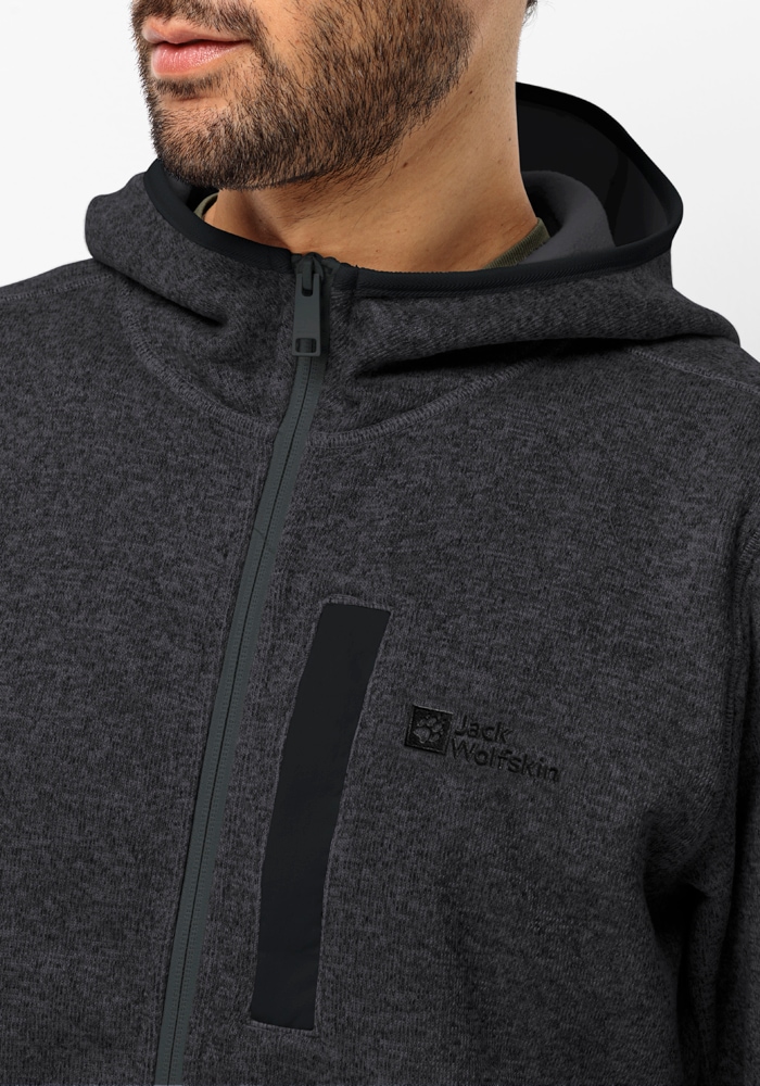 Jack Wolfskin Fleecejacke »TANNENSPUR HOODED JKT M«, mit Kapuze