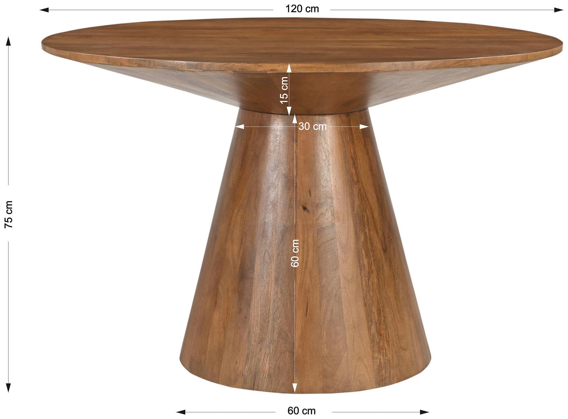 SIT Esstisch »MANGO NATURAL«, mit rundem Sockelfuß