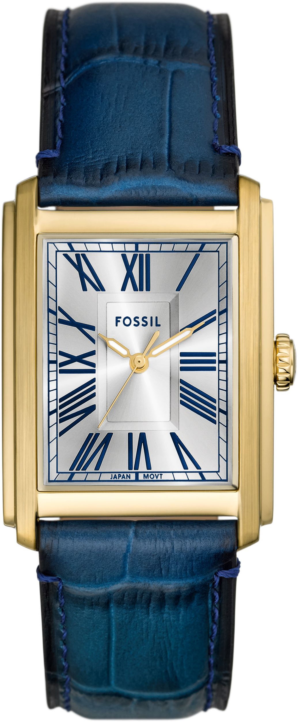 Fossil Quarzuhr »CARRAWAY«, Armbanduhr, Herrenuhr, Lederarmband, analog