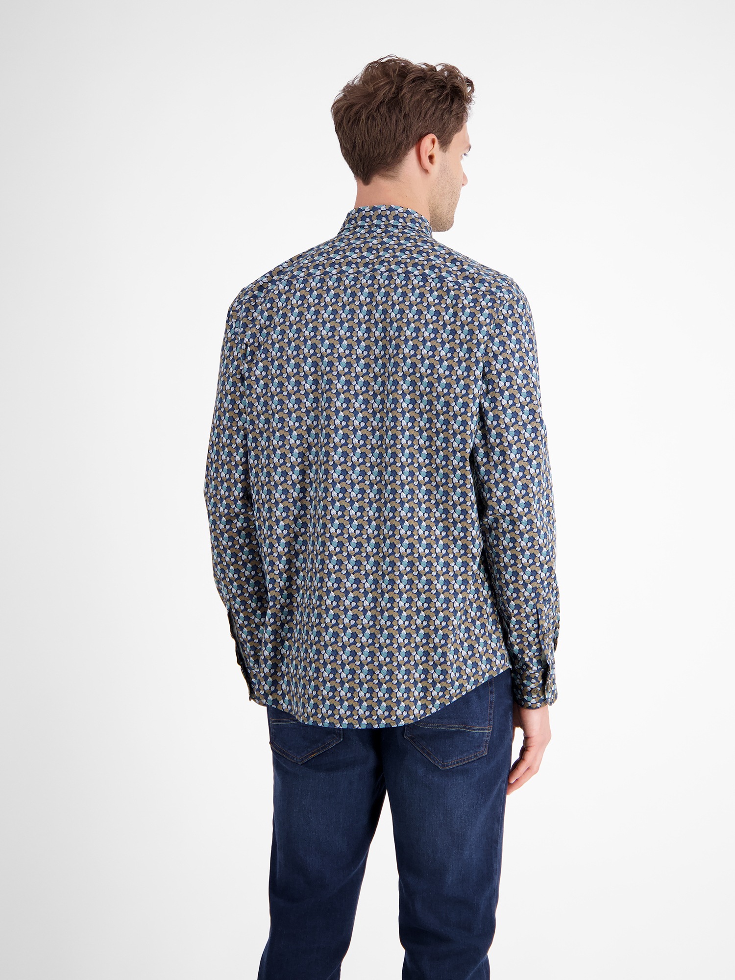 LERROS Langarmhemd "Herren Langarmhemd, modisch gemustert" günstig online kaufen