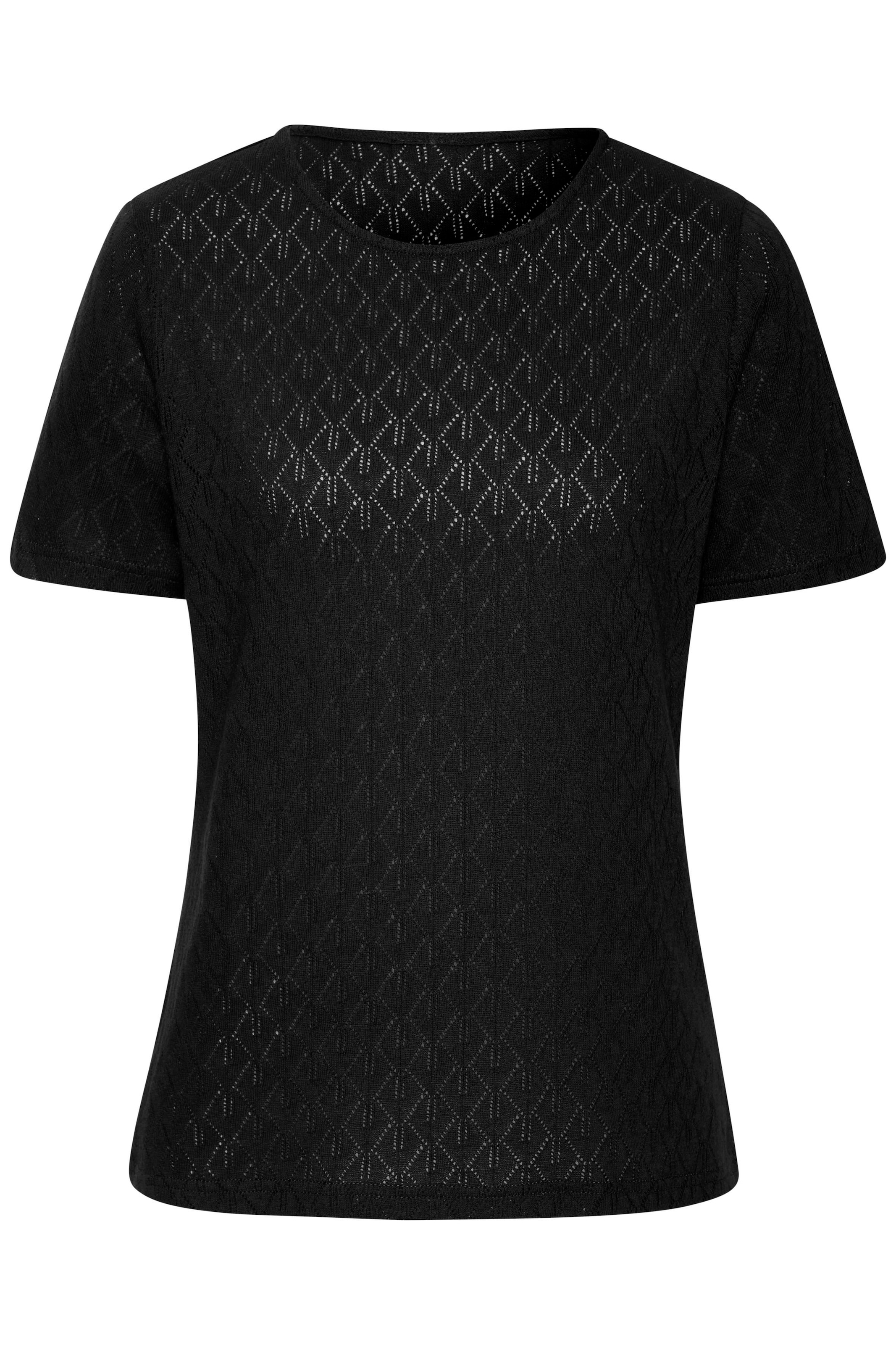 Vivance Kurzarmshirt »mit modischem Ajour-Muster«, aus weicher Baumwoll-Qualität