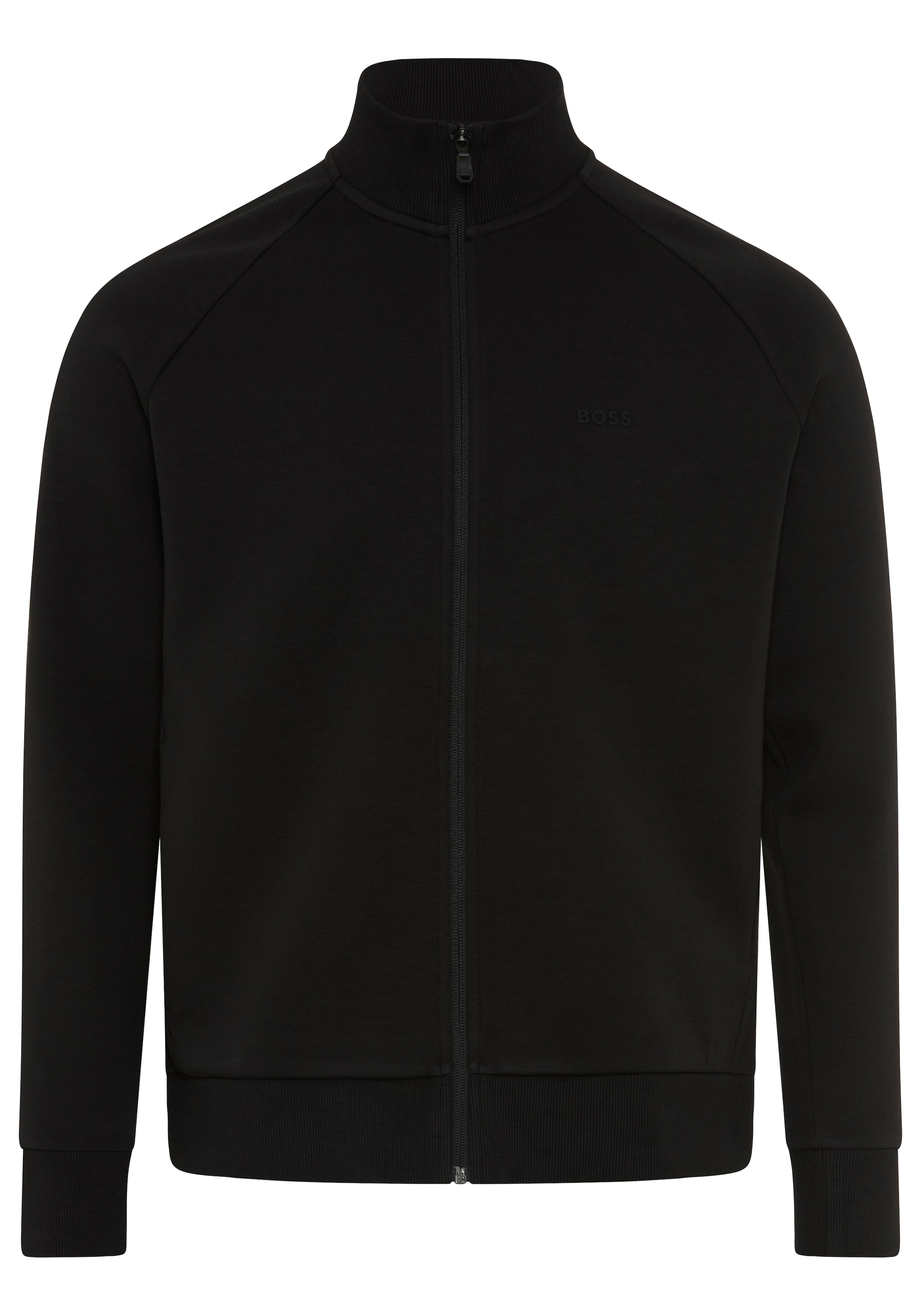BOSS GREEN Sweatjacke "Skaz" Stehkragen, Regular Fit, Eingriftaschen
