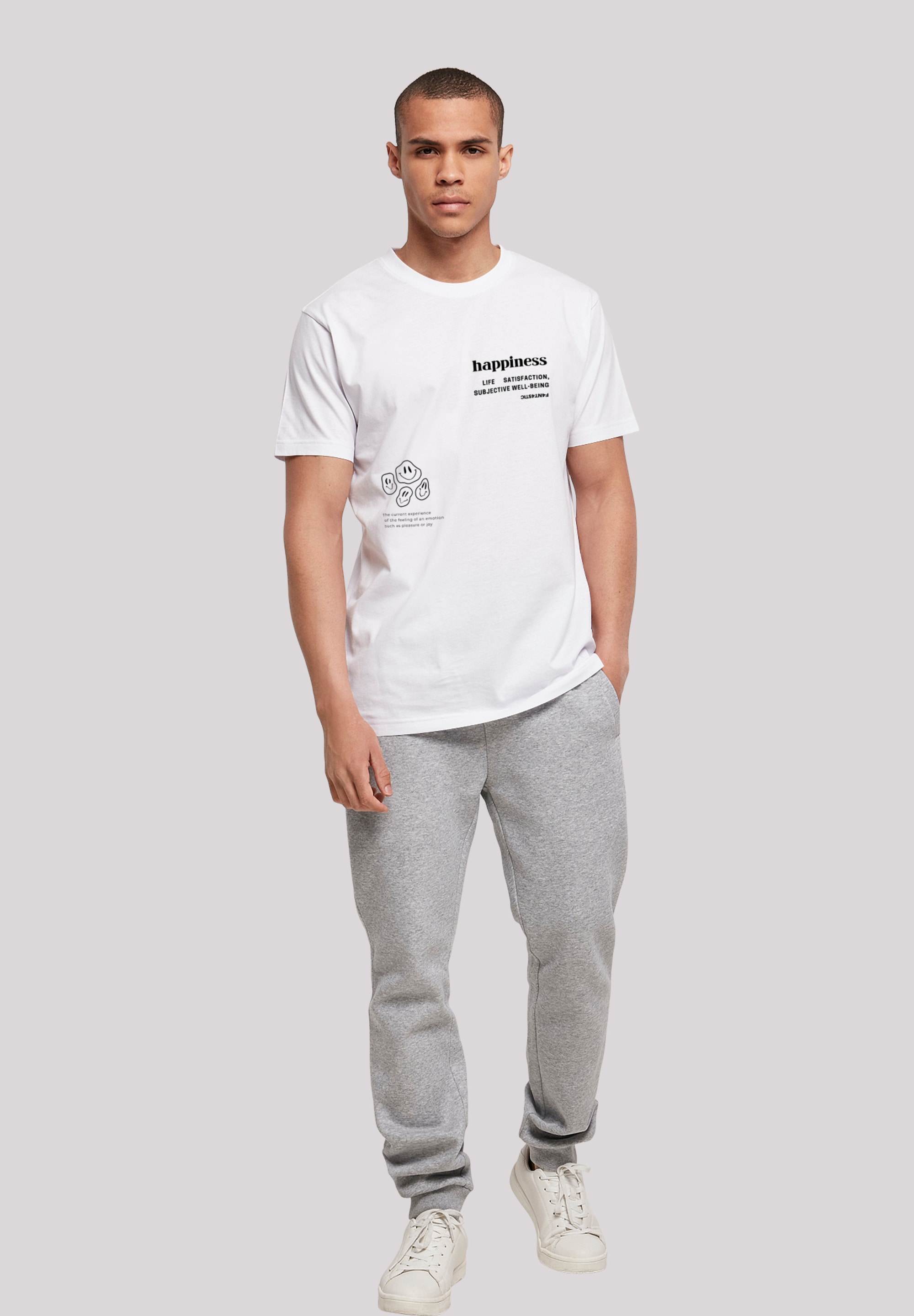 F4NT4STIC T-Shirt »happiness TEE UNISEX«, Print