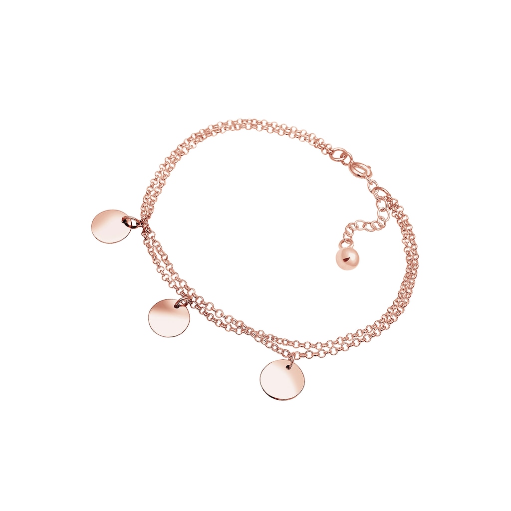 Elli Armband »2-reihig mit Plättchen 925 Silber«