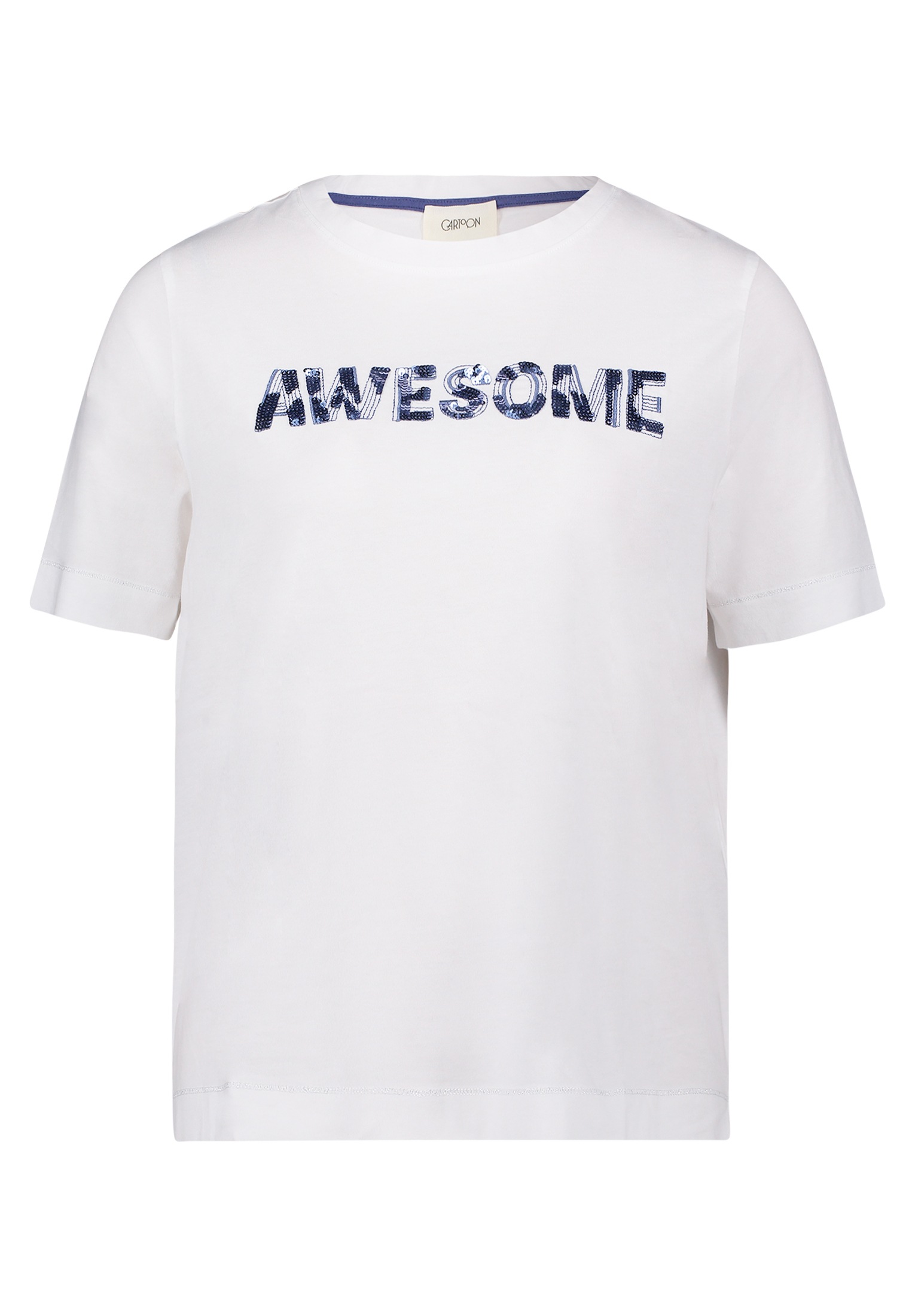 Cartoon Kurzarmshirt »Cartoon Damen Rundhals-Shirt kurzarm«, (1 tlg.), Pailletten