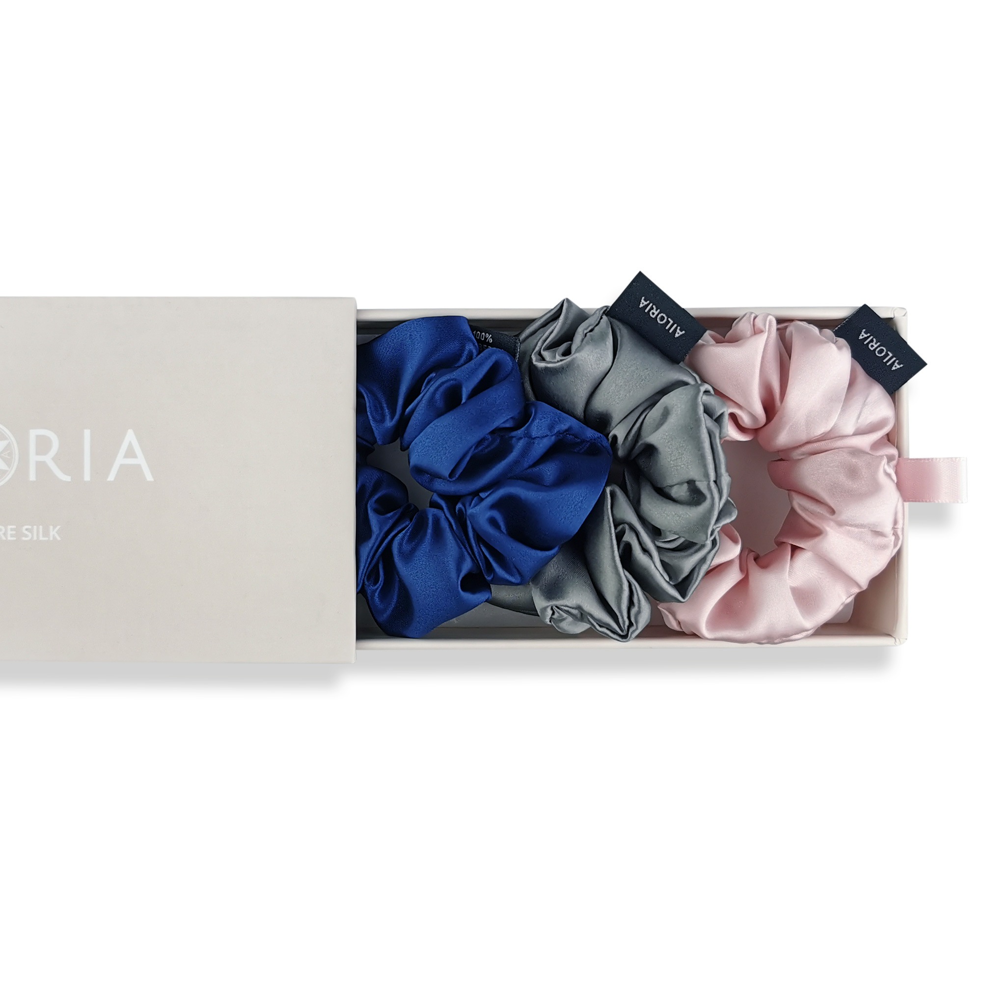 AILORIA Seidentuch »Set 3 Scrunchies M aus Seide DOUX«