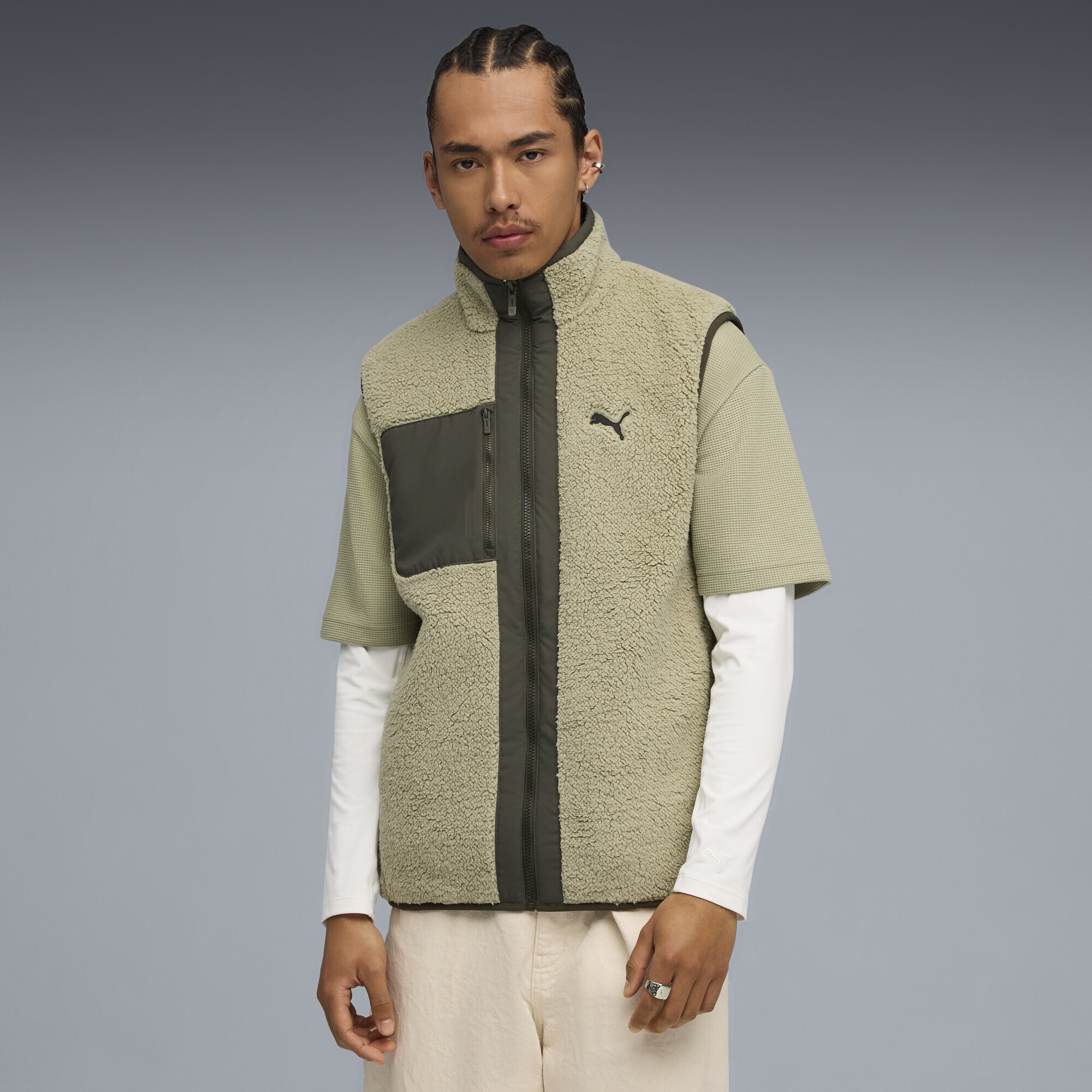 PUMA Funktionsweste »Hybrid Sherpa Wendbare Weste Herren«