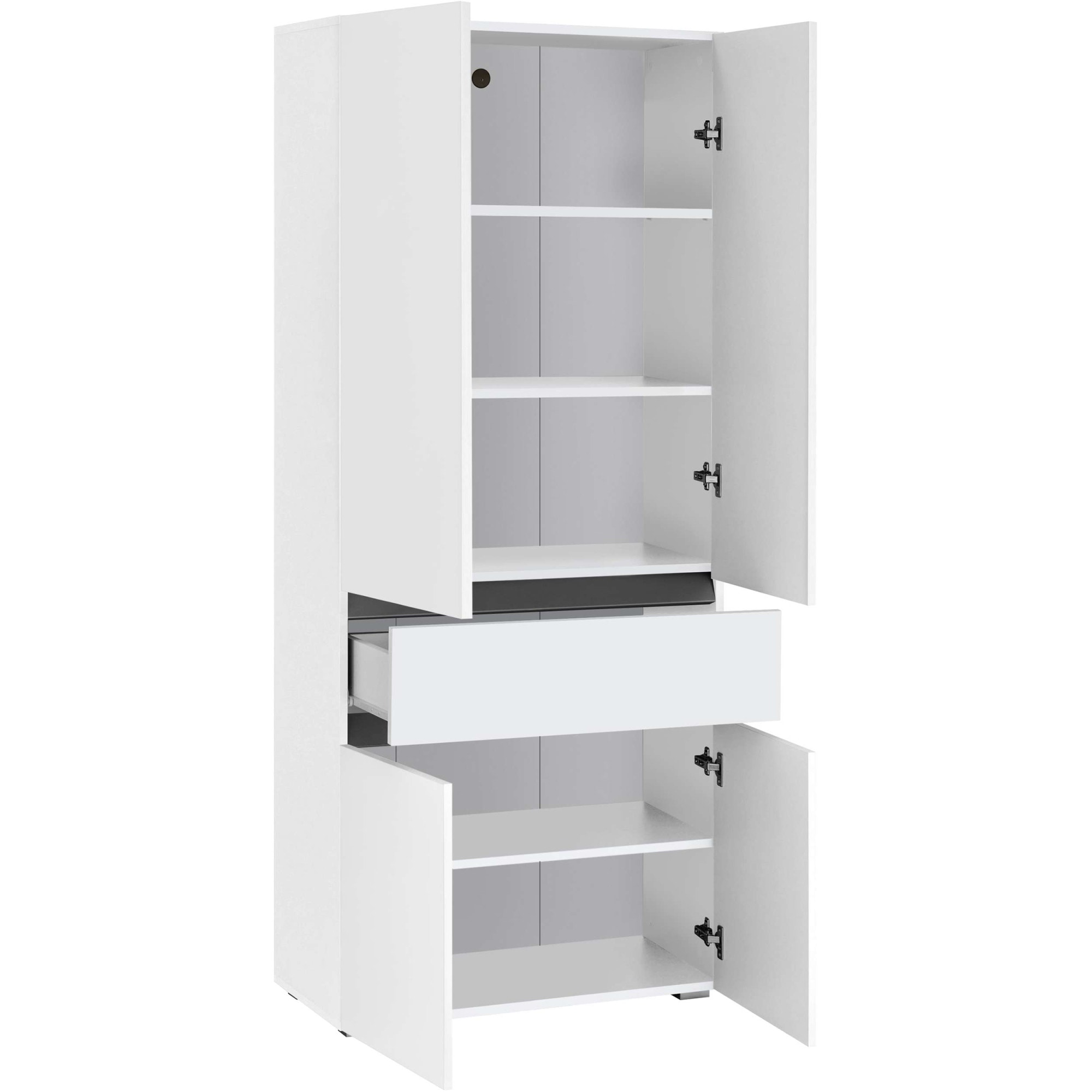 Home affaire Hochschrank »Wisla«, mit 4 Türen & 1 Schublade, Breite 76 cm, Höhe 180 cm