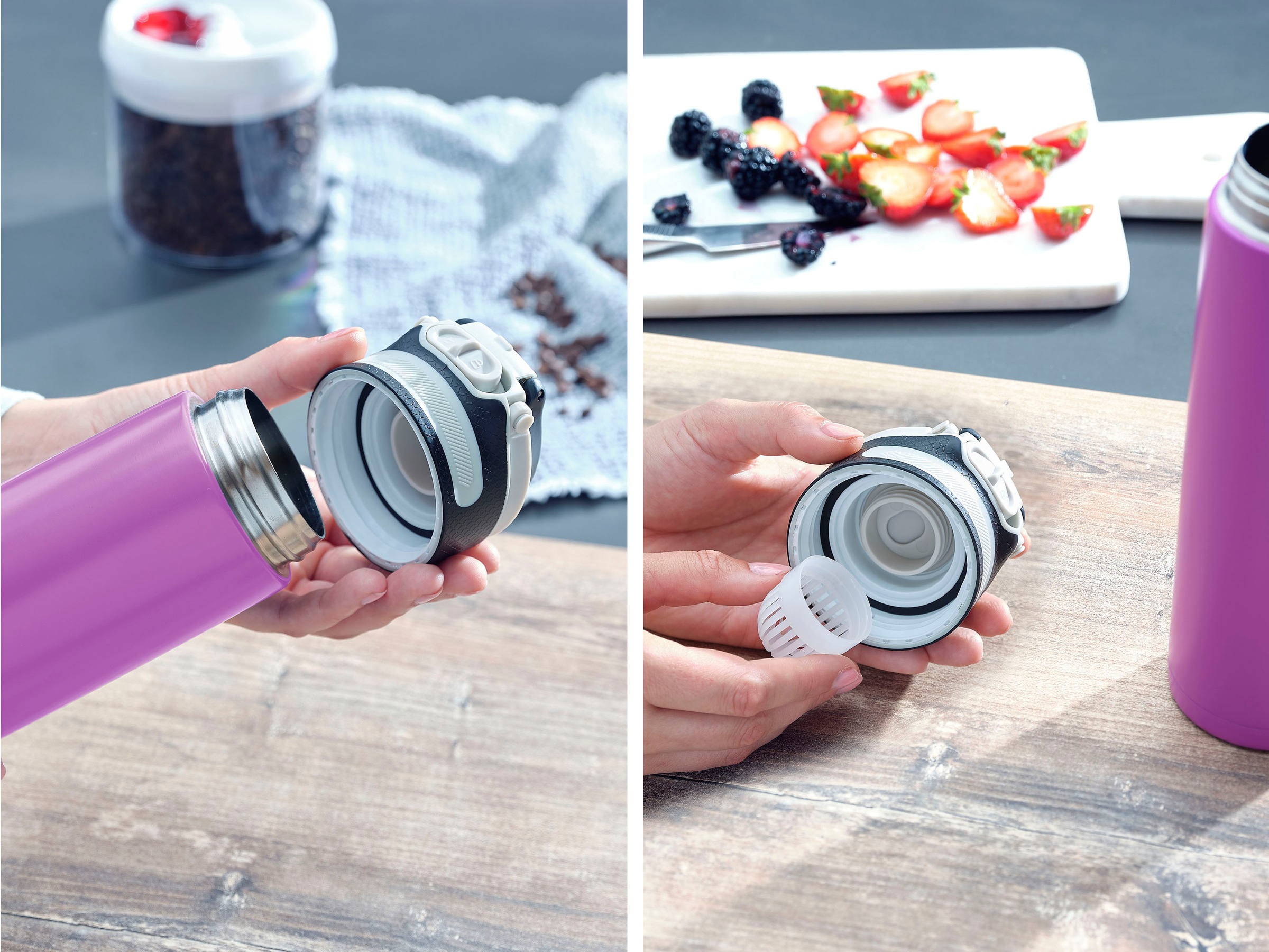 Leifheit Thermoflasche »Flip«, 600 ml