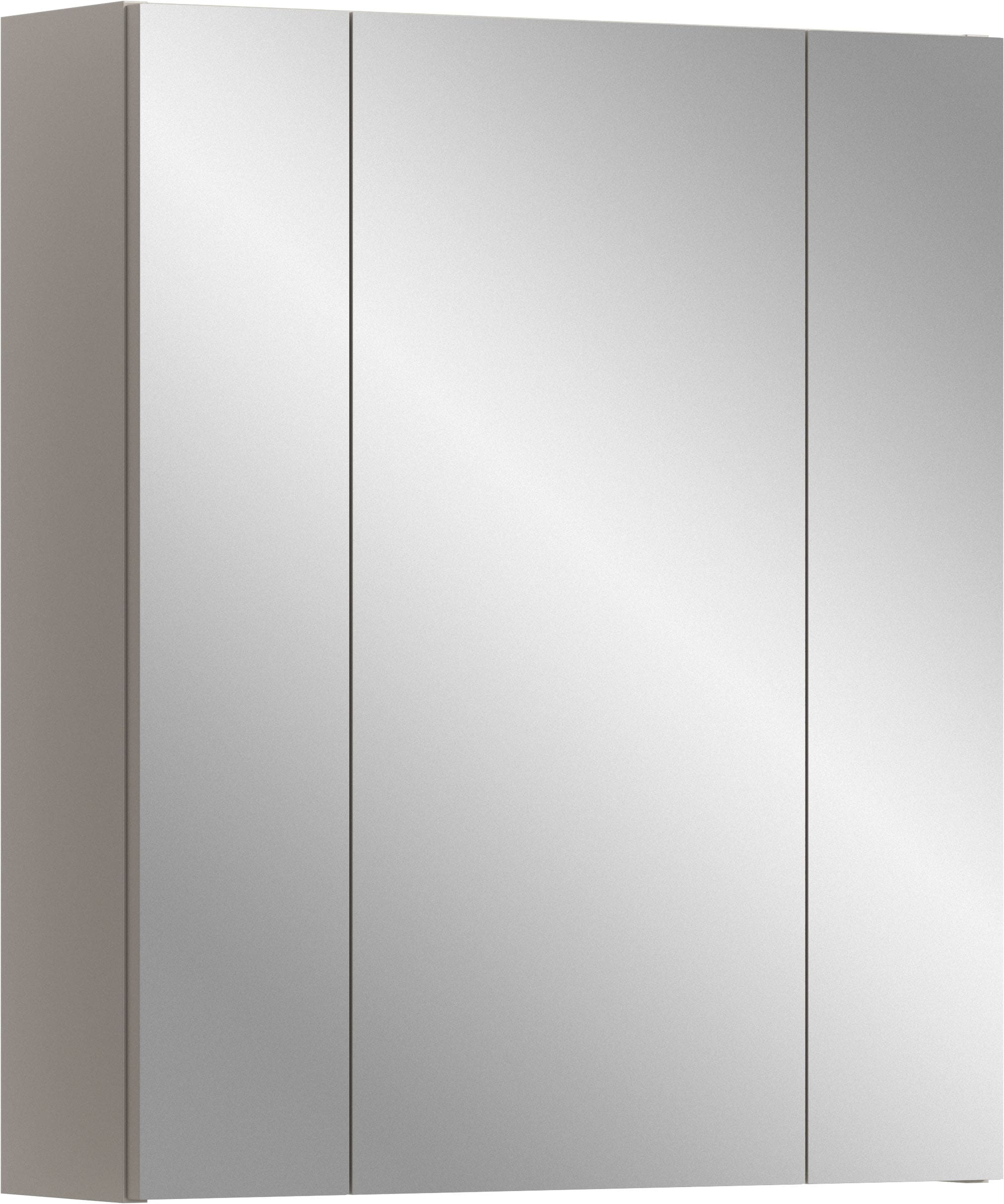 Home affaire "Malmö, Breite 60 cm, 3 Spiegeltüren, 9 Fächer, 6 Einlegeböden" 1 Stk. tlg. in verschiedenen Farben erhältlich, Badmöbel, Spiegel, Badschrank, Bad