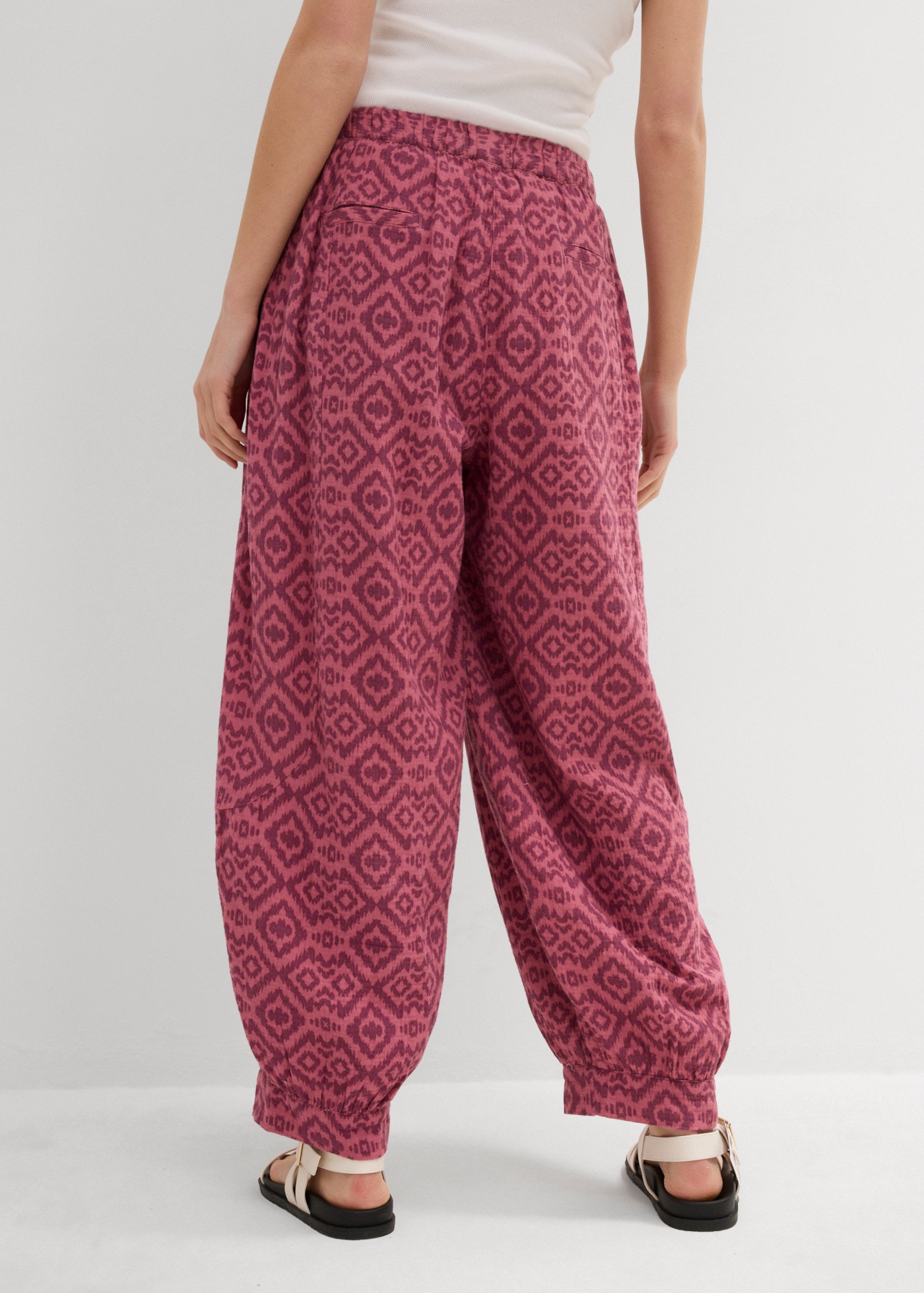 bonprix Pumphose  Loose Fit, weites Bein, aus reiner Baumwolle
