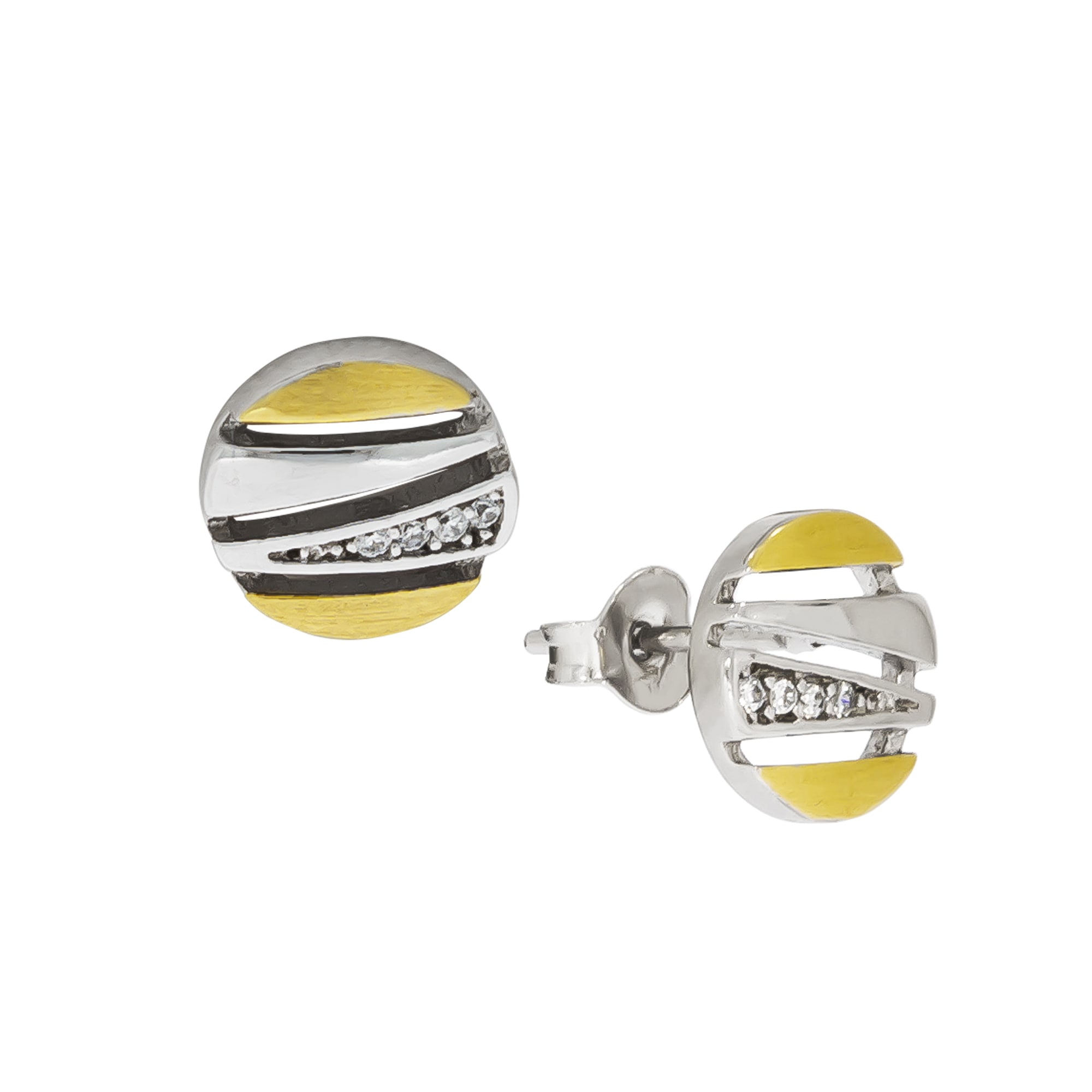 Paar Ohrstecker VIVANCE, bunt (mehrfarbig, weiß), Ohrringe, Damen, one-size, Silber 925 (Sterlingsilber)
