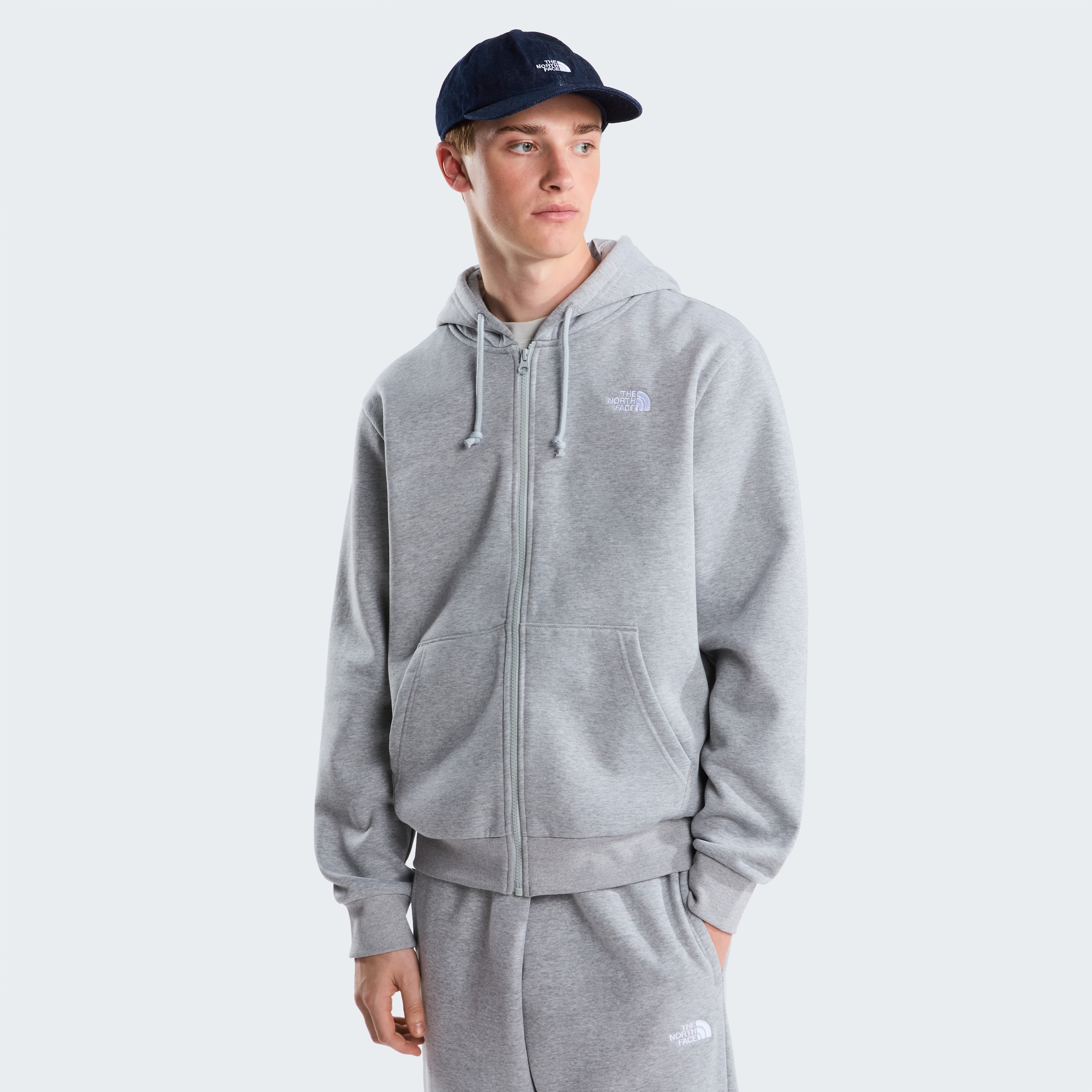 The North Face Sweatjacke "M EVOLUTION SIMPLE DOME REGULAR FULL ZIP" mit durchgehendem Reißverschluss, Langarm-Ausführung, gerader Schnitt