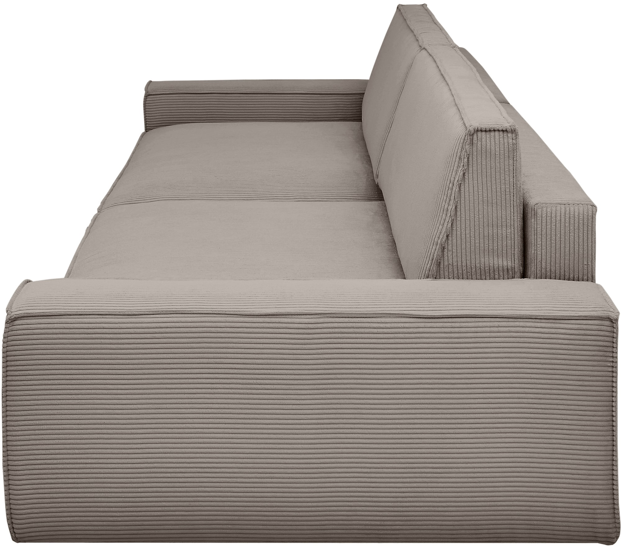 OTTO home Big-Sofa »SHERWOOD XXL Cord, Big-Sofa (316cm), extra tiefe Sitzfläche 95 cm« bequemer Sitzkomfort, Cord u. Leinenoptik, Kedernaht