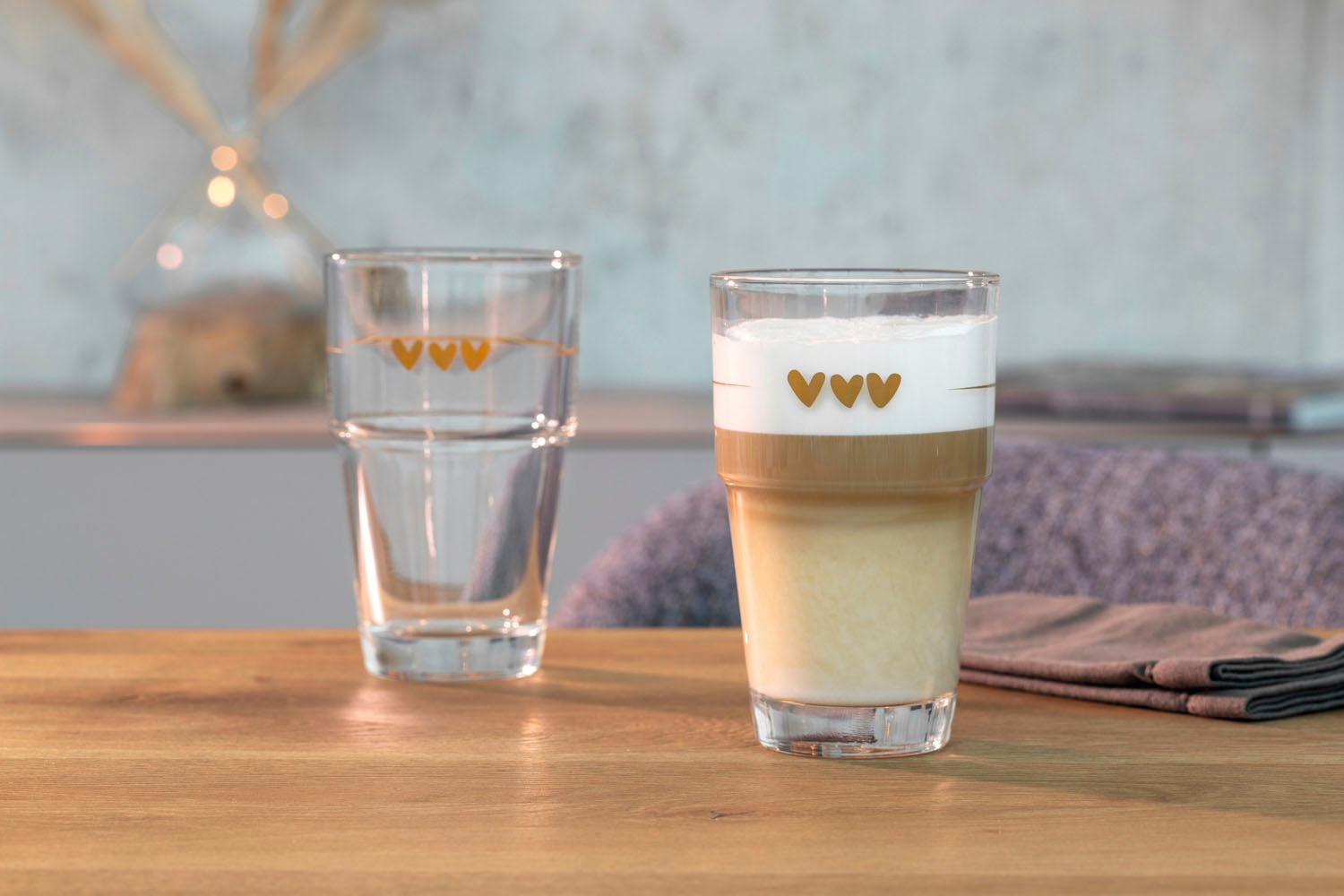 LEONARDO Latte-Macchiato-Glas "Gläser-Set SOLO, mit Herzmotiv" 410 ml, 6-te günstig online kaufen