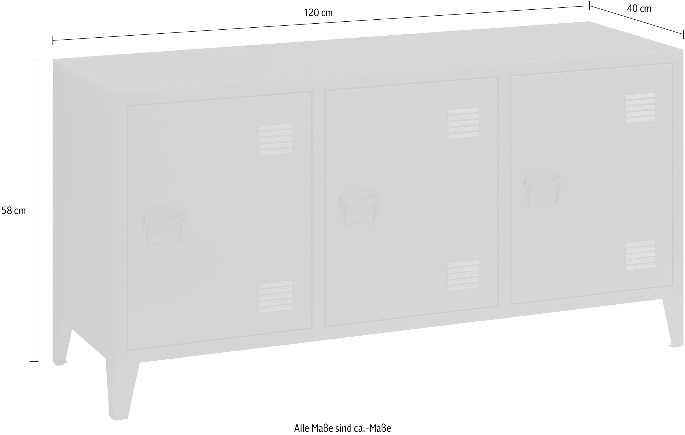 Homexperts Kommode »College«, Sideboard im Spind Design