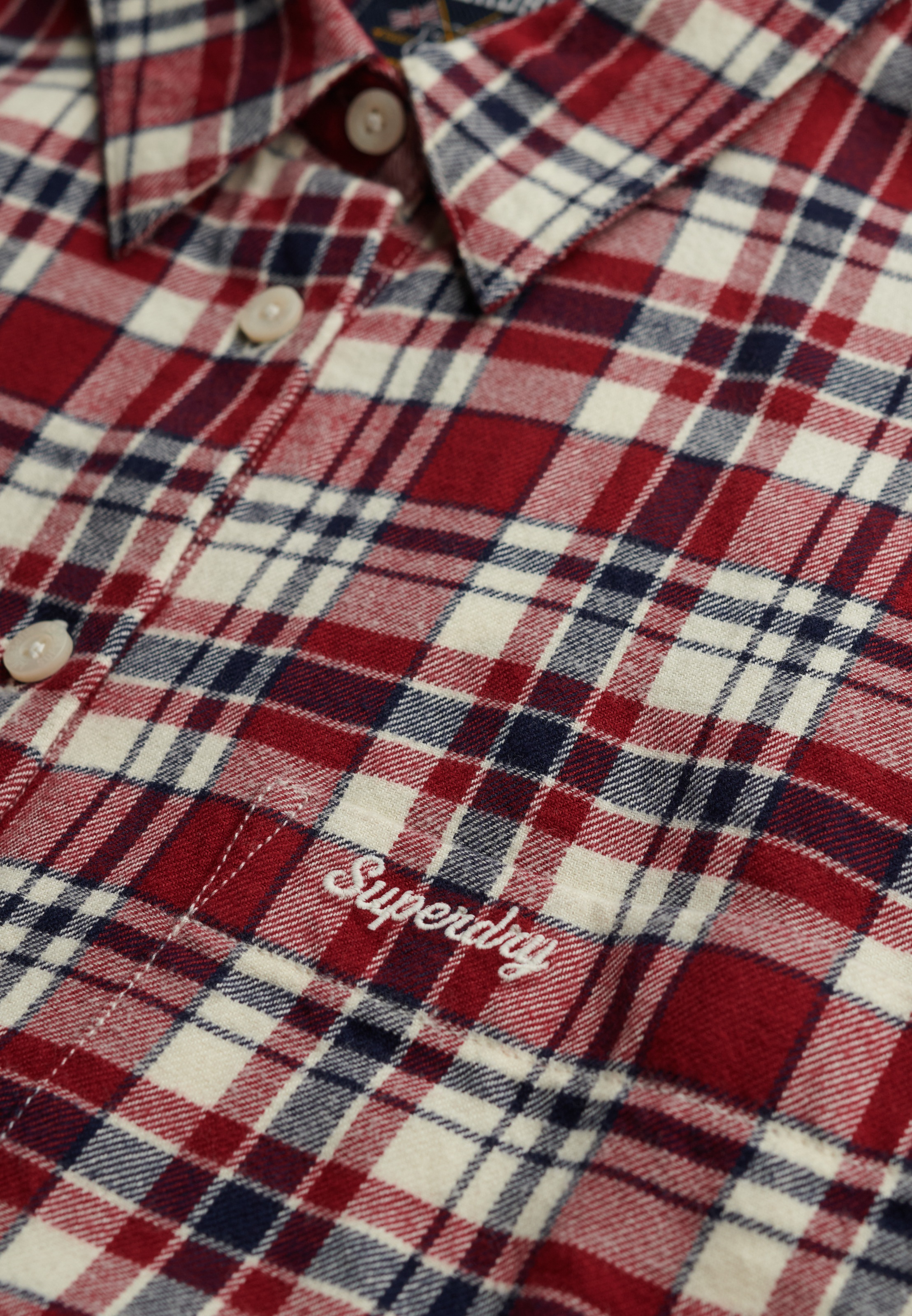 Superdry Karobluse »CHECK FLANNEL RELAXED SHIRT« Baumwolle, relaxed fit, aus weichem Flanell