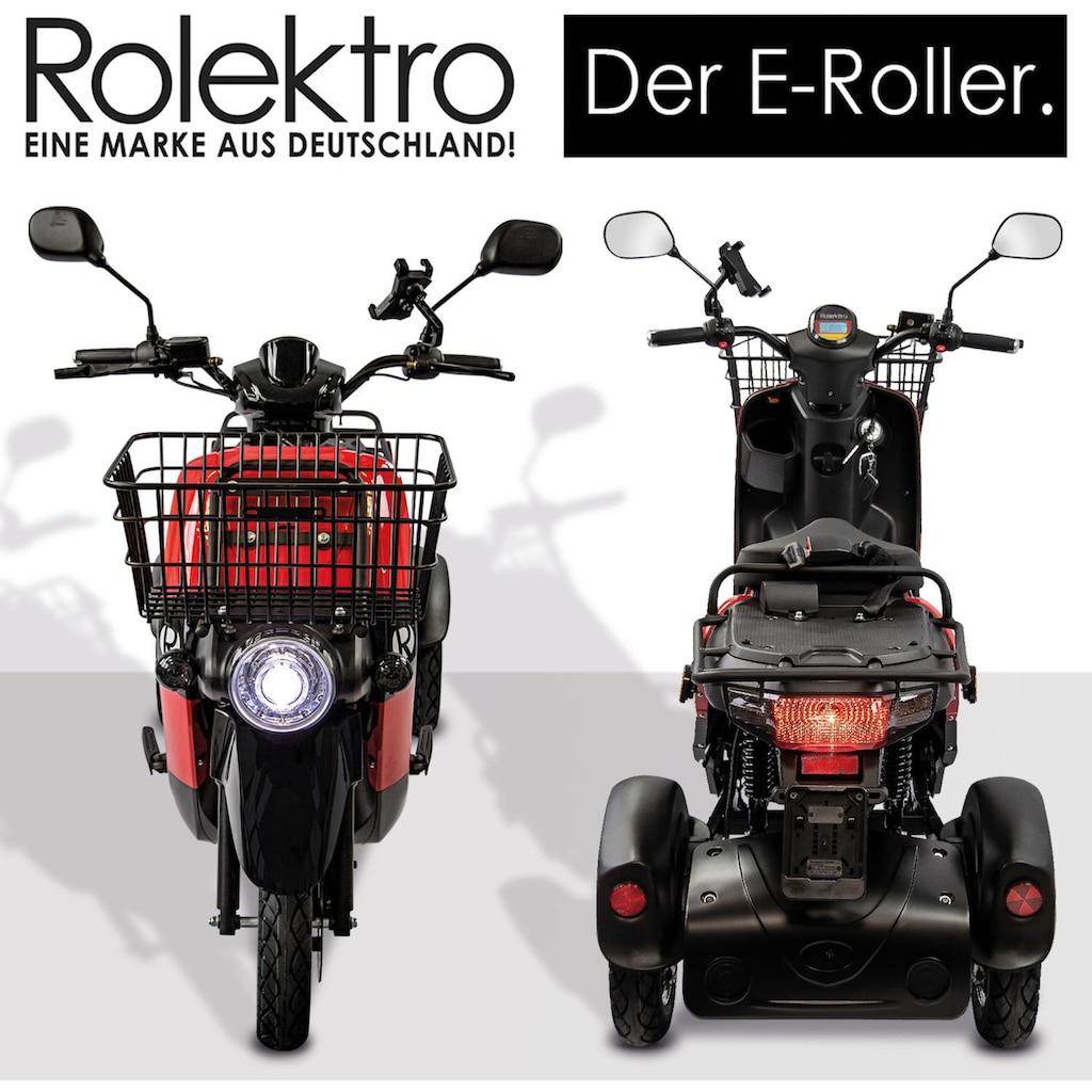 Rolektro Elektromobil »Rolektro E-Carrier 25 V.3 Lithium ohne Koffer«, 1000 W, 25 km/h, (Korb)