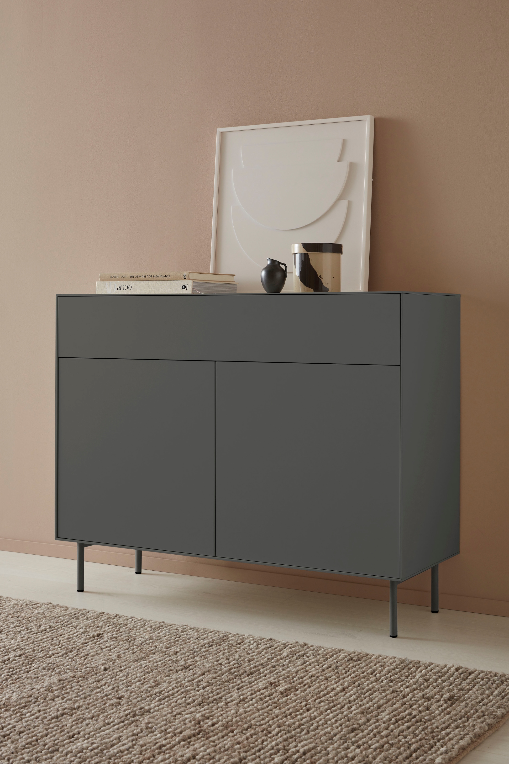 LeGer Home by Lena Gercke Sideboard "Essentials", Breite: 112cm, MDF lackiert, Push-to-open-Funktion