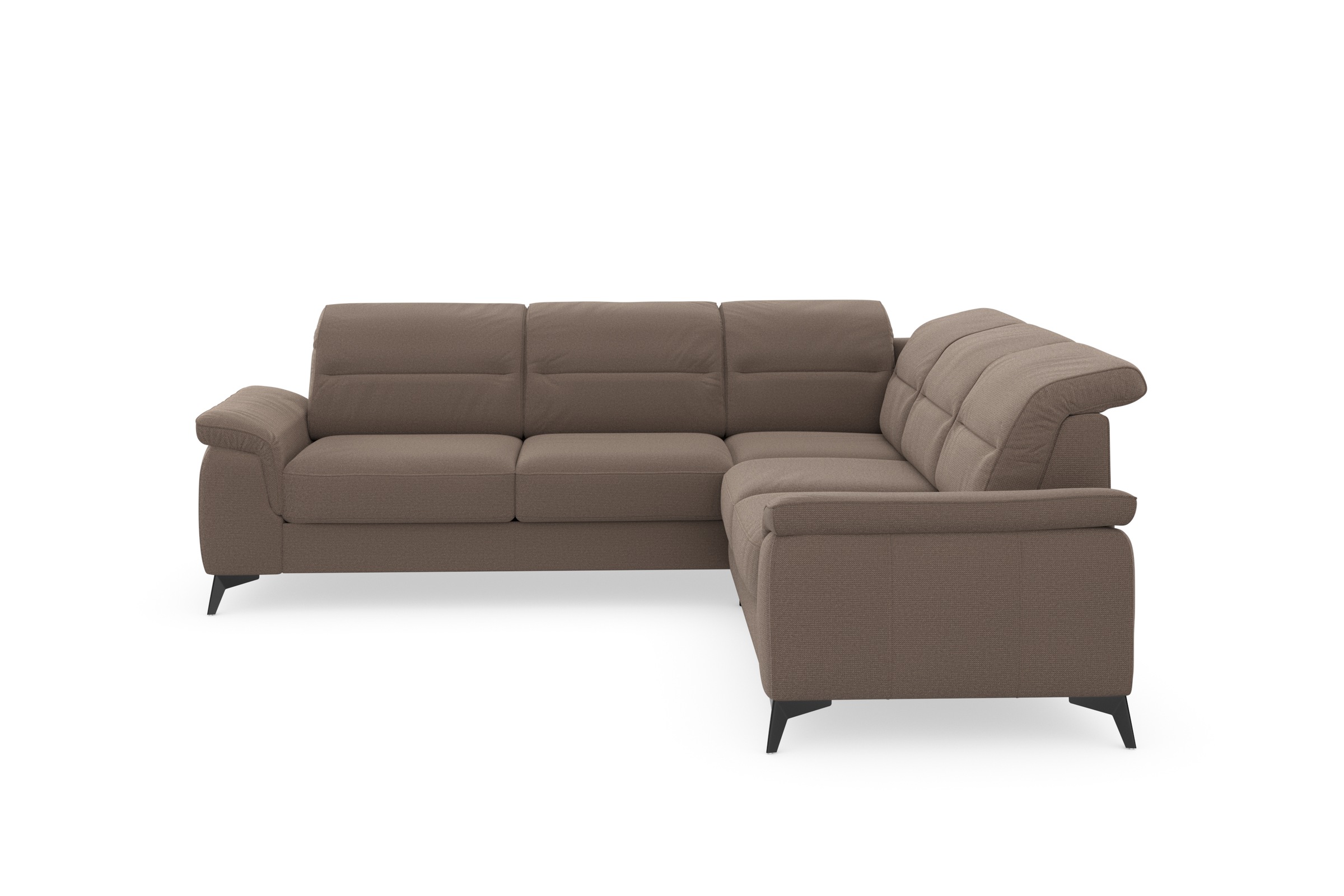 sit&more Ecksofa »Sinatra L-Form«, optinal mit Kopfteilverstellung und Armteilfunktion, Metallfüße